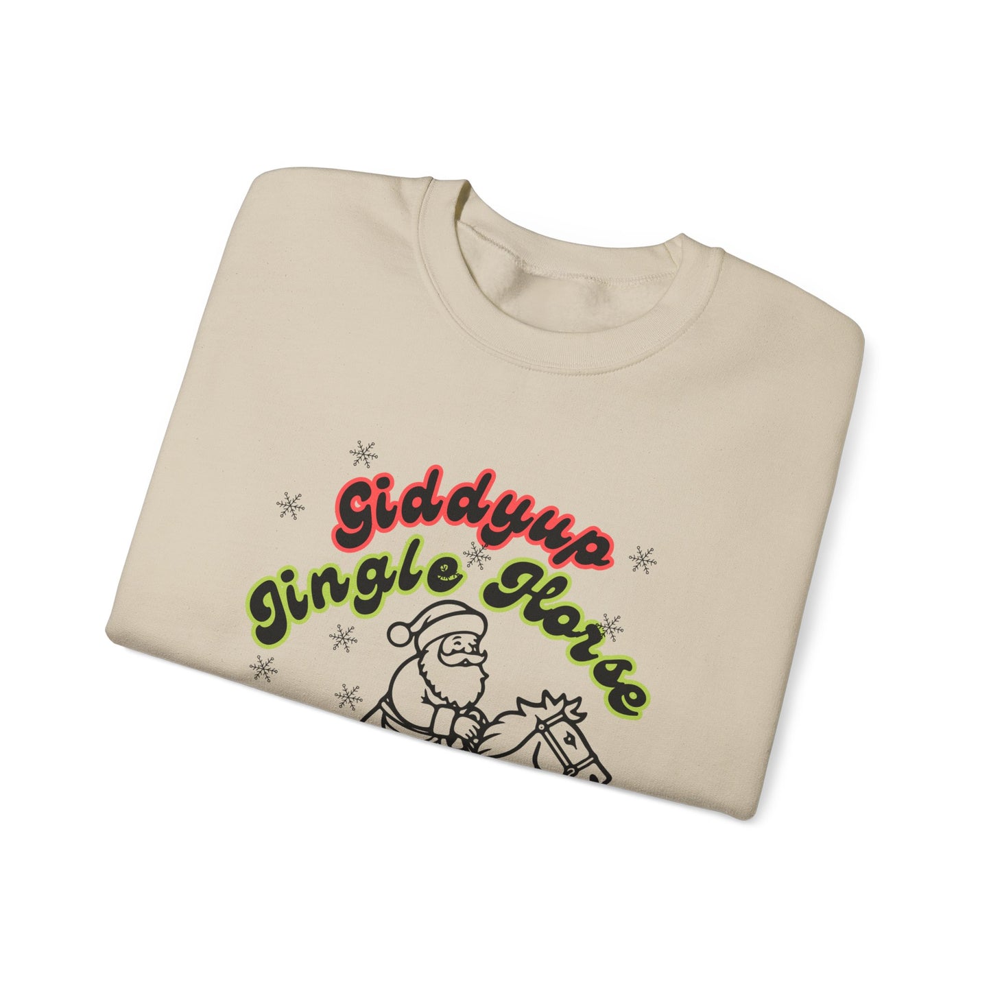 Giddyup Jingle Horse Unisex Heavy Blend™ Crewneck Sweatshirt