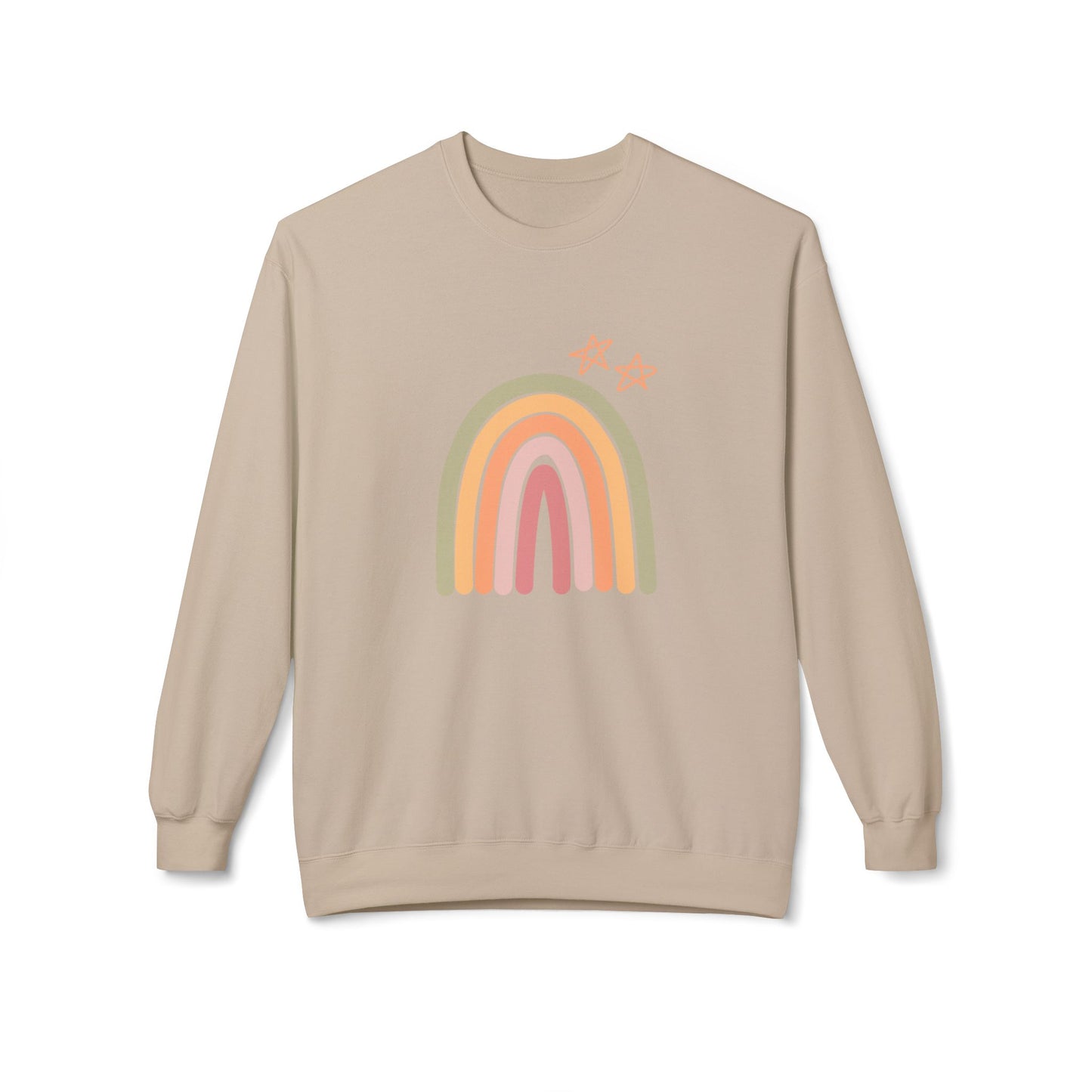 Rainbow Unisex Midweight Softstyle Fleece Crewneck Sweatshirt