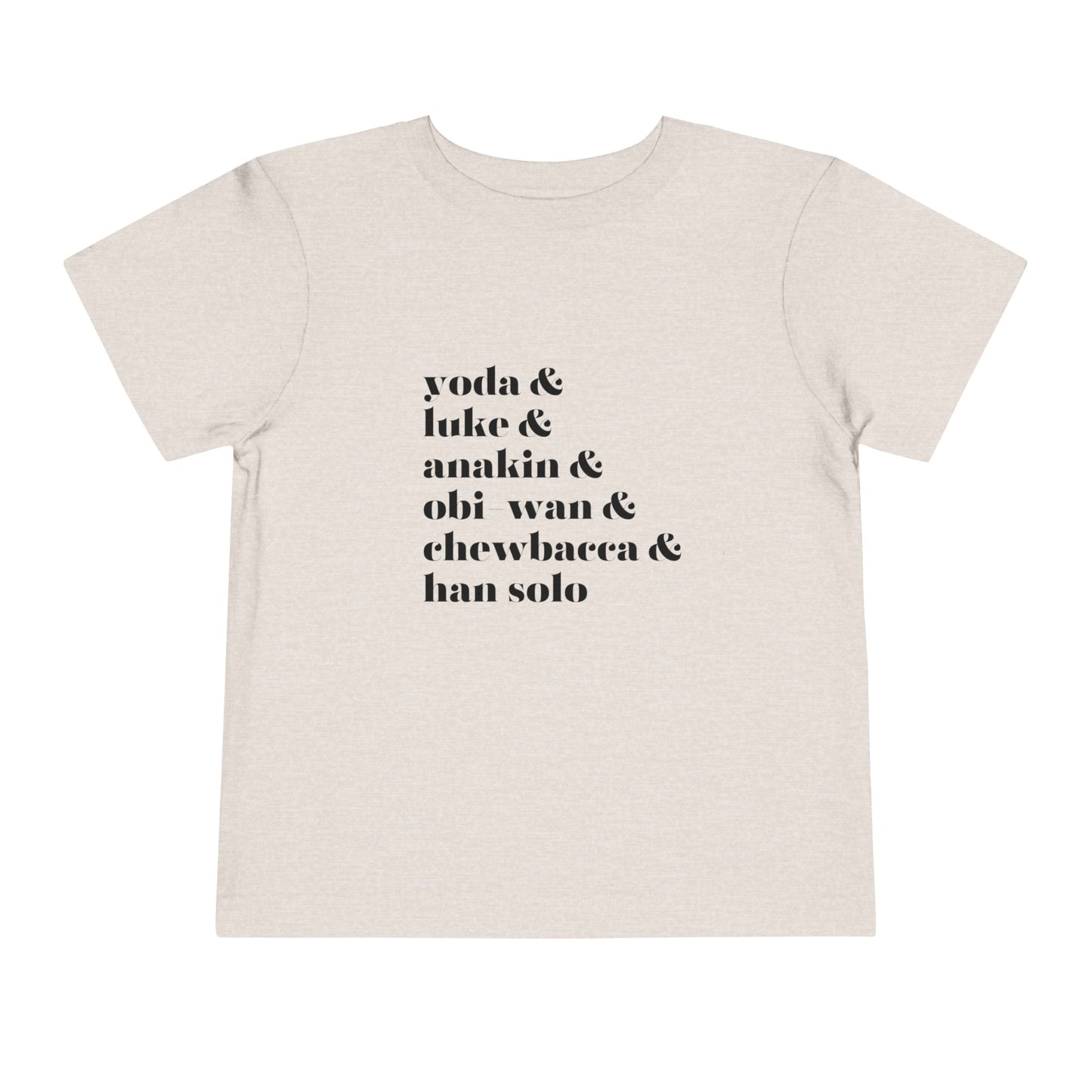 Yoda Luke Anakin Toddler Short Sleeve Tee