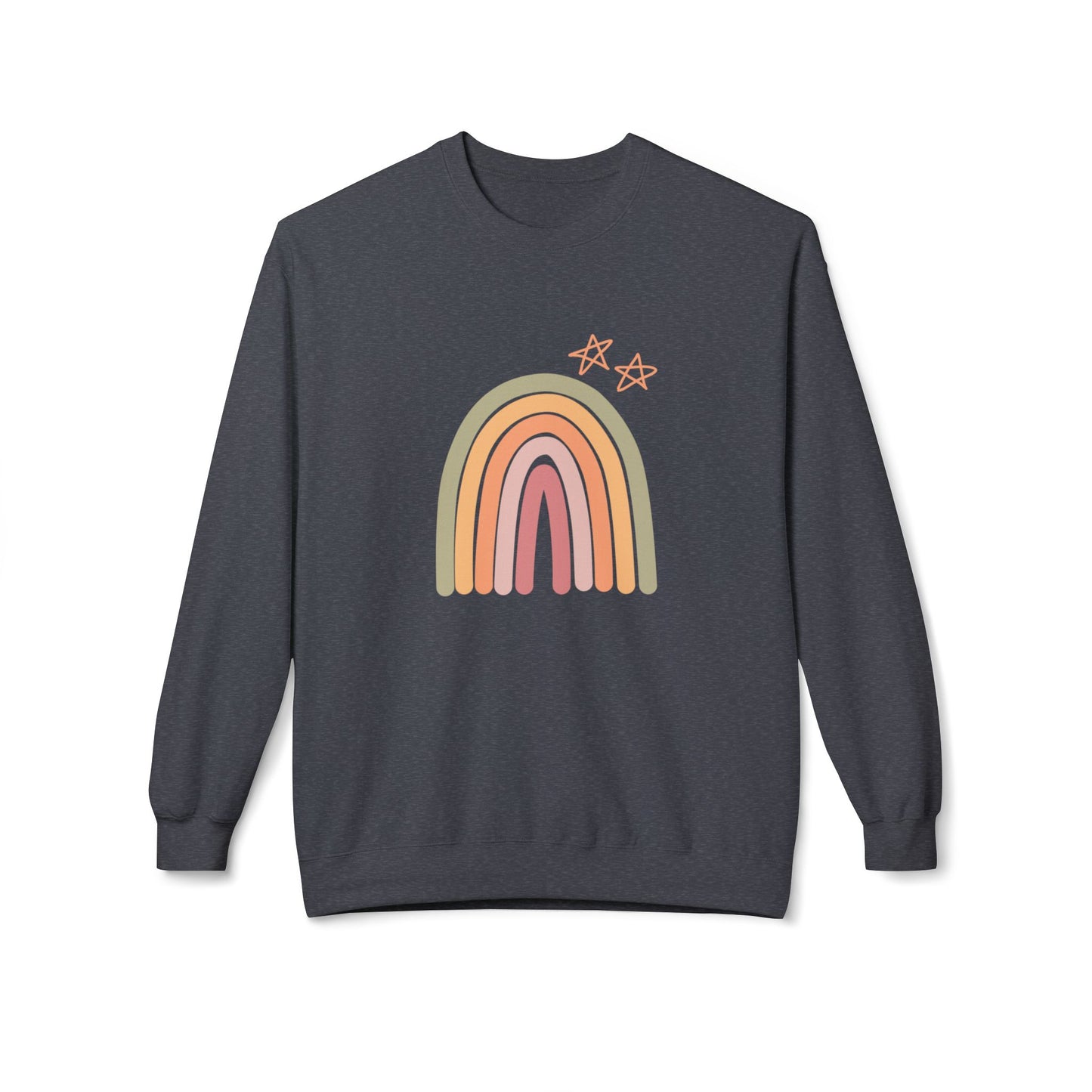 Rainbow Unisex Midweight Softstyle Fleece Crewneck Sweatshirt
