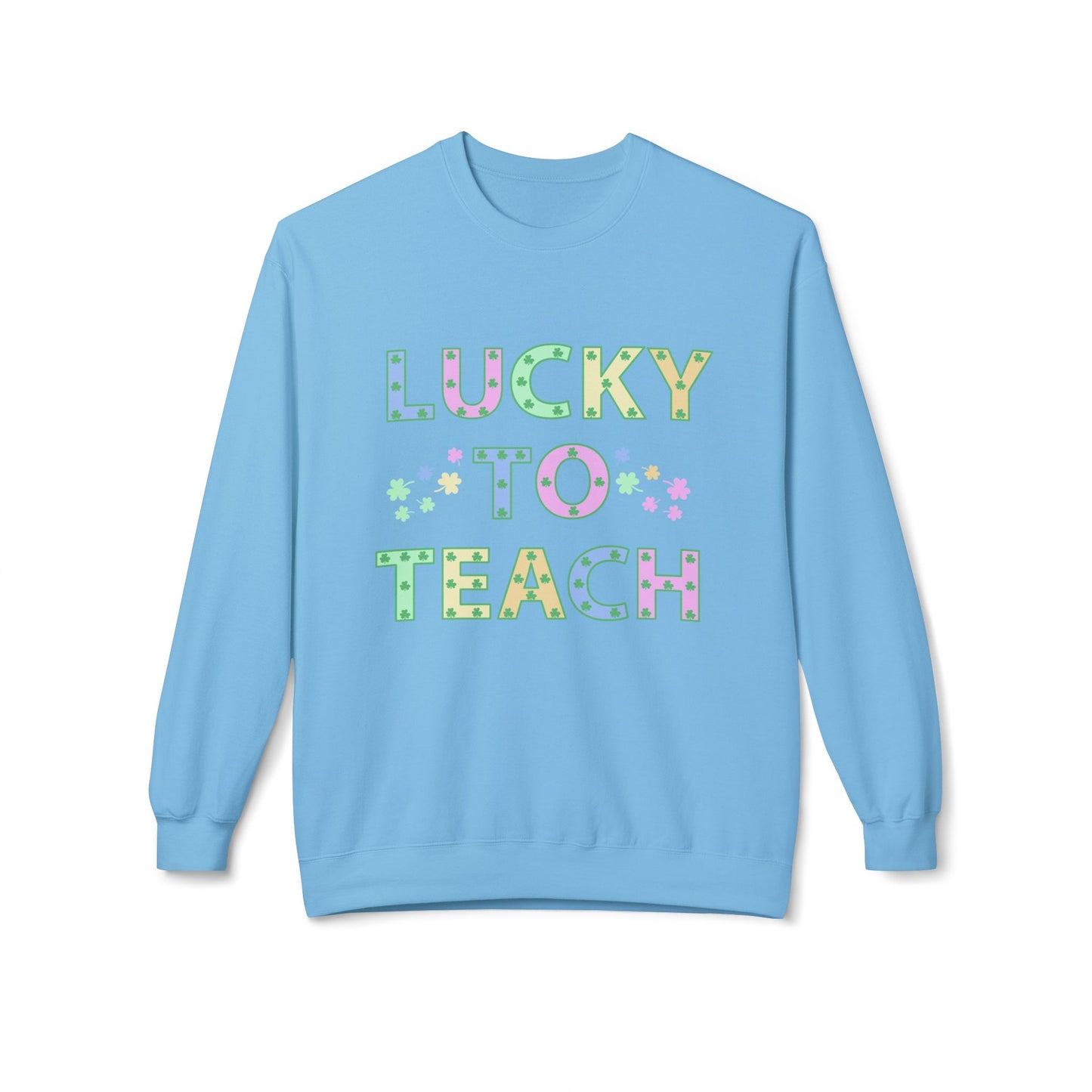 Lucky to Teach Unisex Midweight Softstyle Fleece Crewneck Sweatshirt