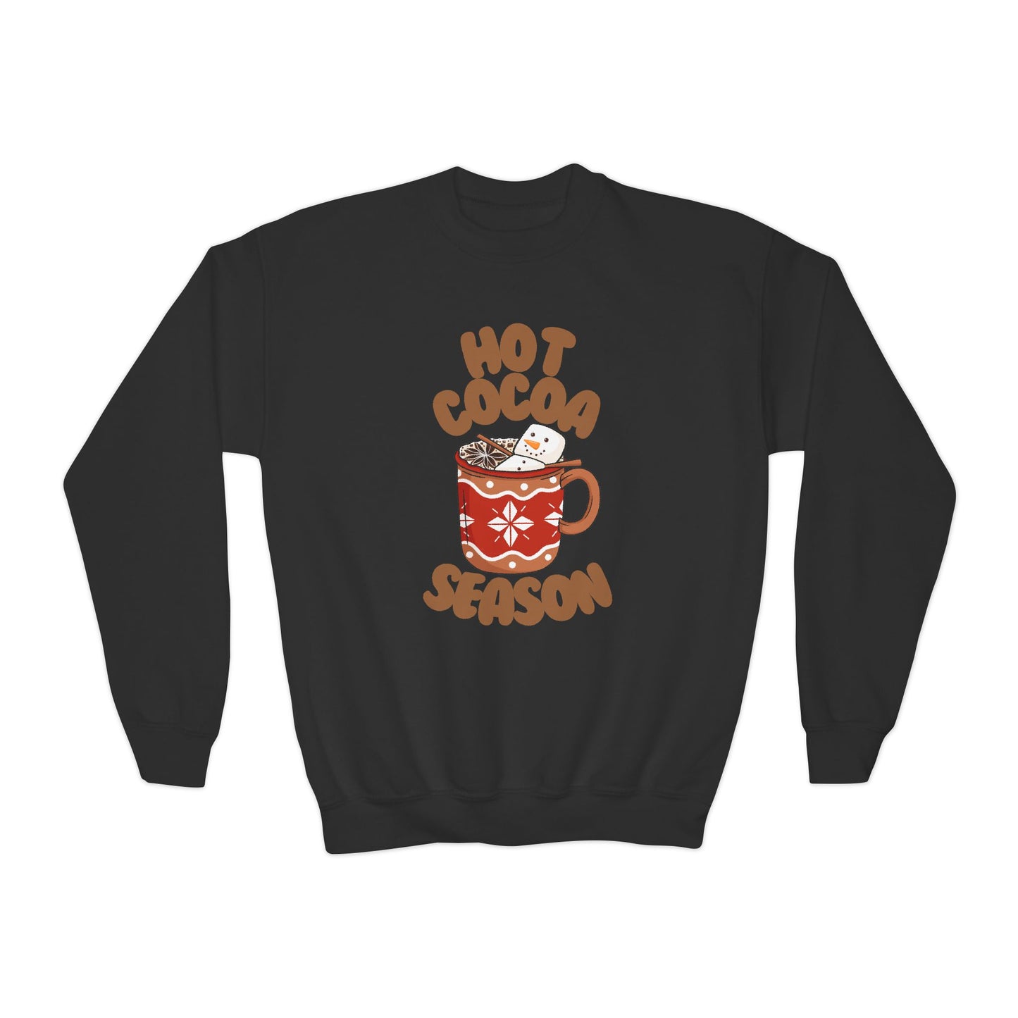 Hot Cocoa Season Youth Crewneck Sweatshirt