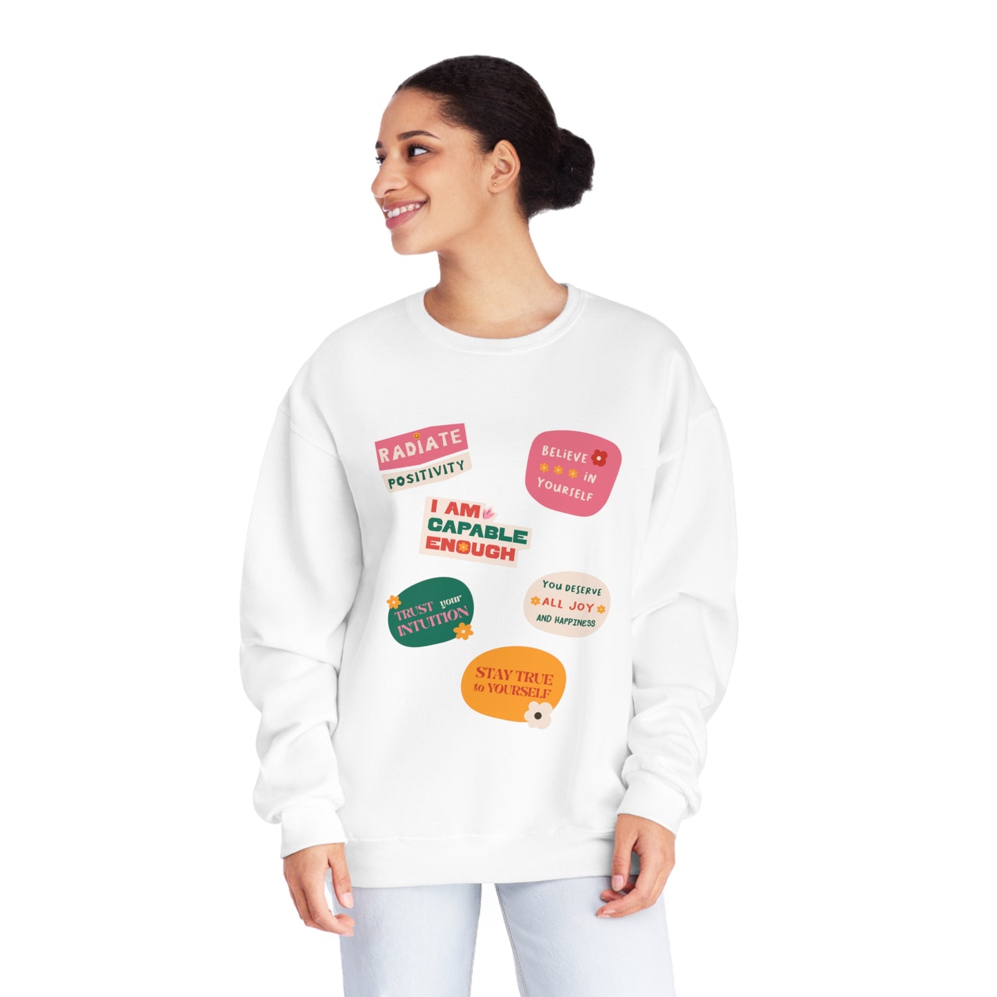 Positive Affirmations Collage Unisex NuBlend® Crewneck Sweatshirt