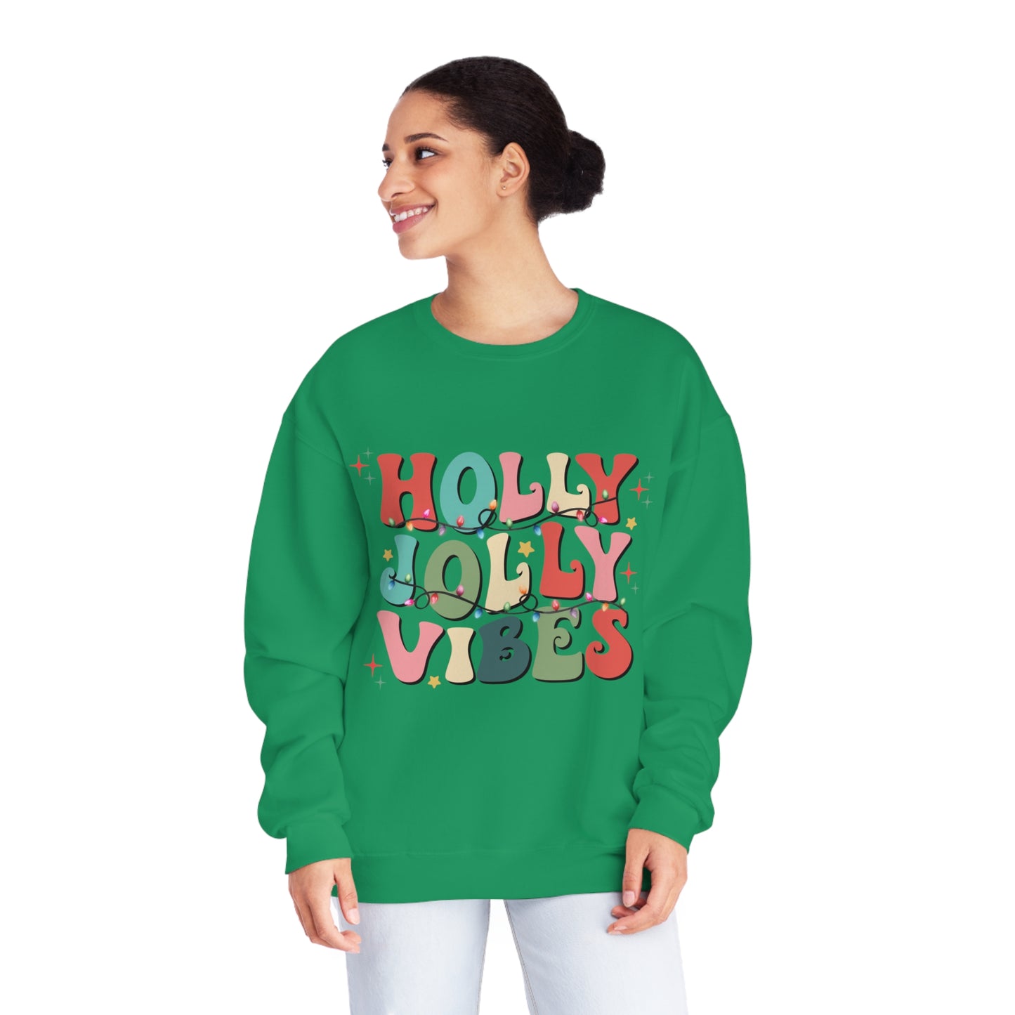 Holly Jolly Vibes Unisex NuBlend® Crewneck Sweatshirt