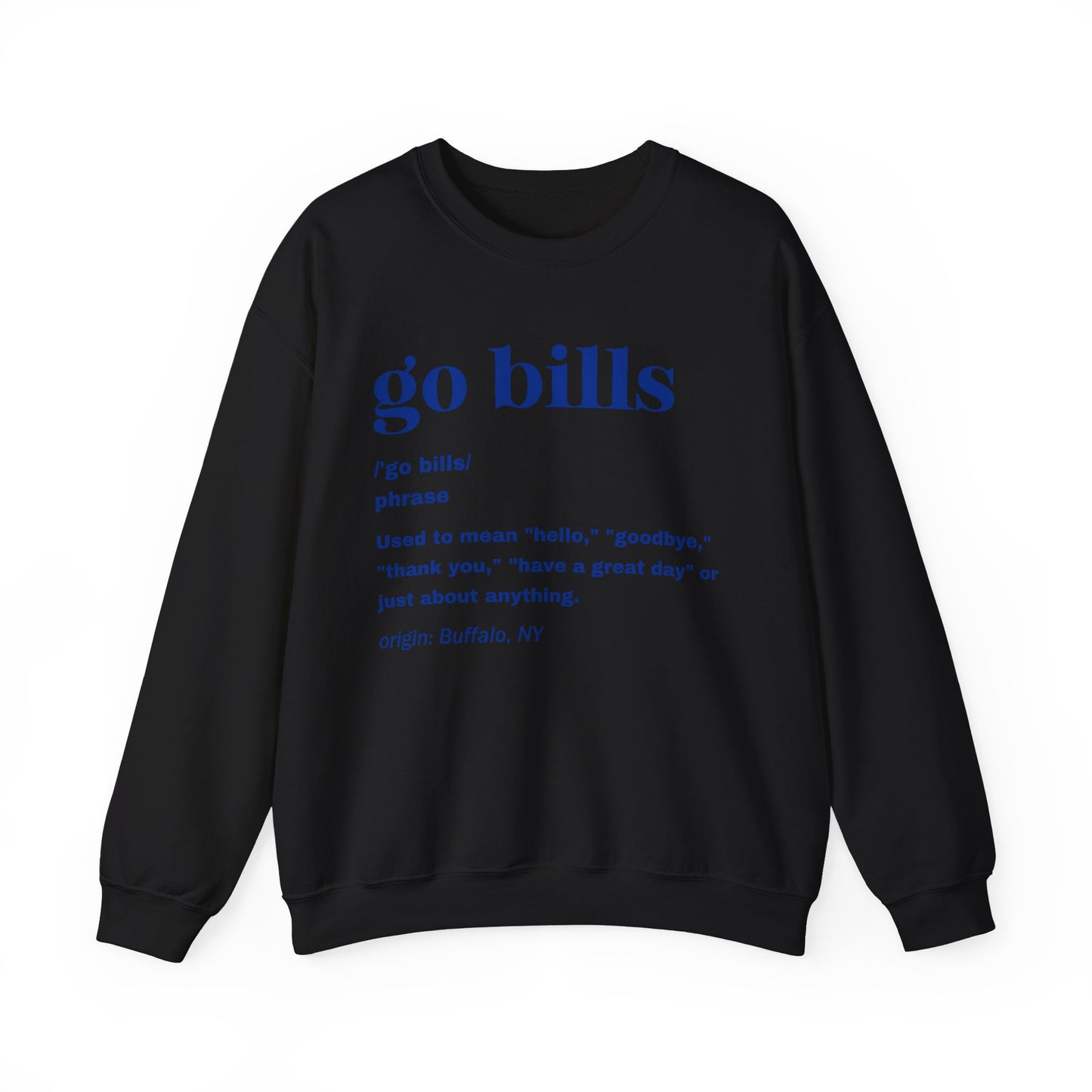Go Bills Blue Unisex Heavy Blend™ Crewneck Sweatshirt