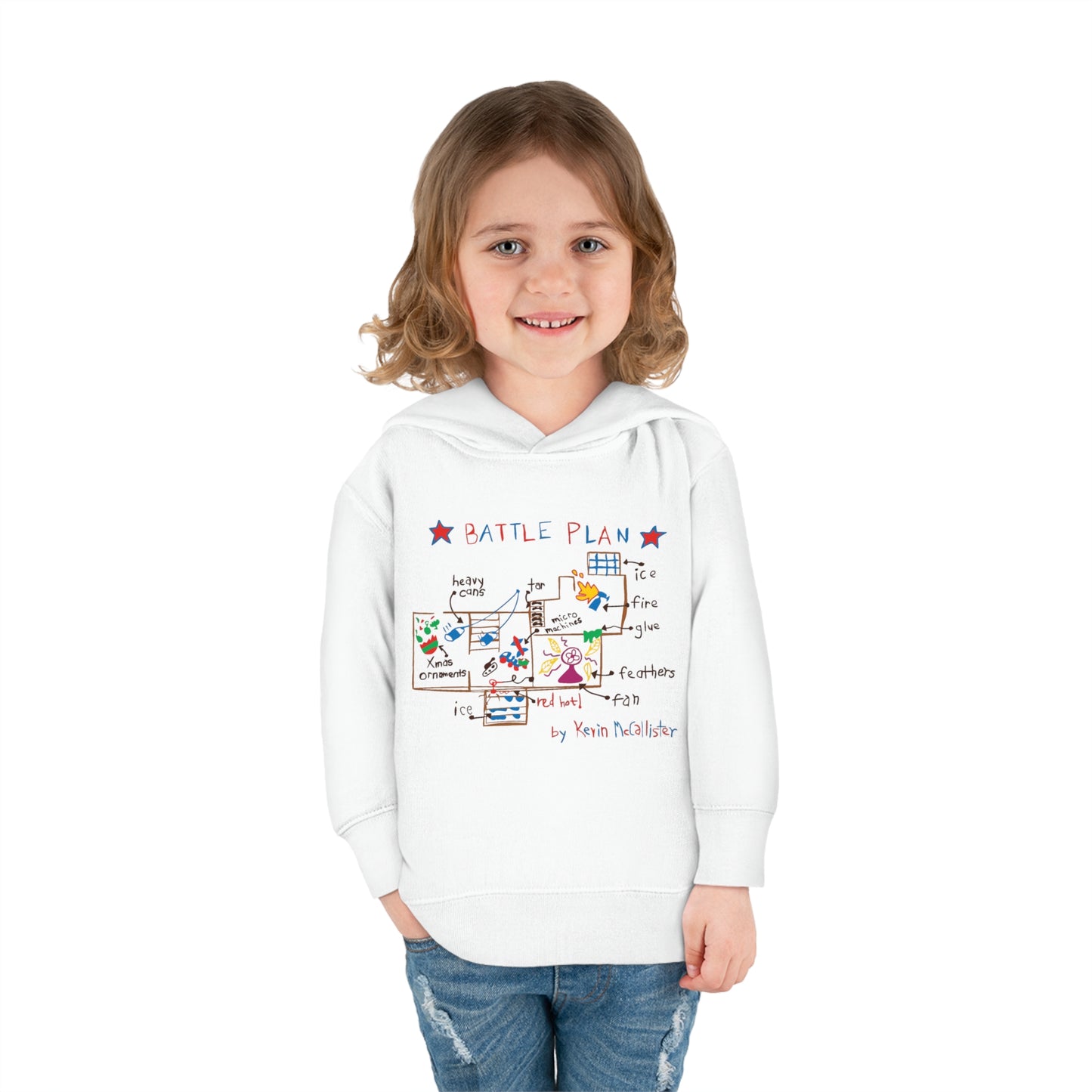 Home Alone Battle Plan Toddler Pullover Fleece Hoodie
