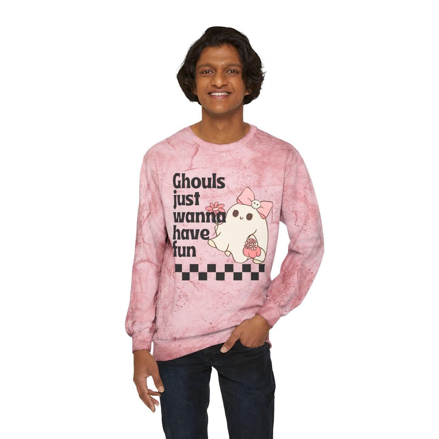 Ghouls Just Wanna Have Fun Unisex Color Blast Crewneck Sweatshirt