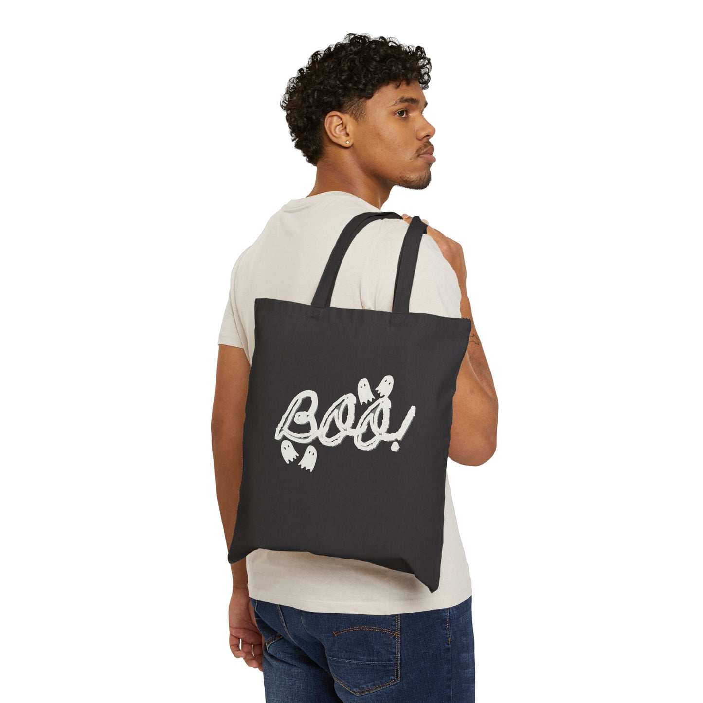 Trick or Treat Bag Boo! Cotton Canvas Tote Bag