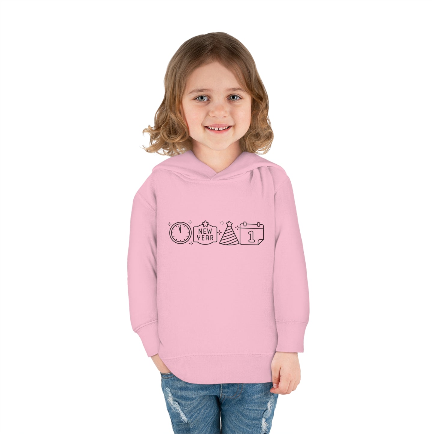 Simple New Years Symbols Toddler Pullover Fleece Hoodie