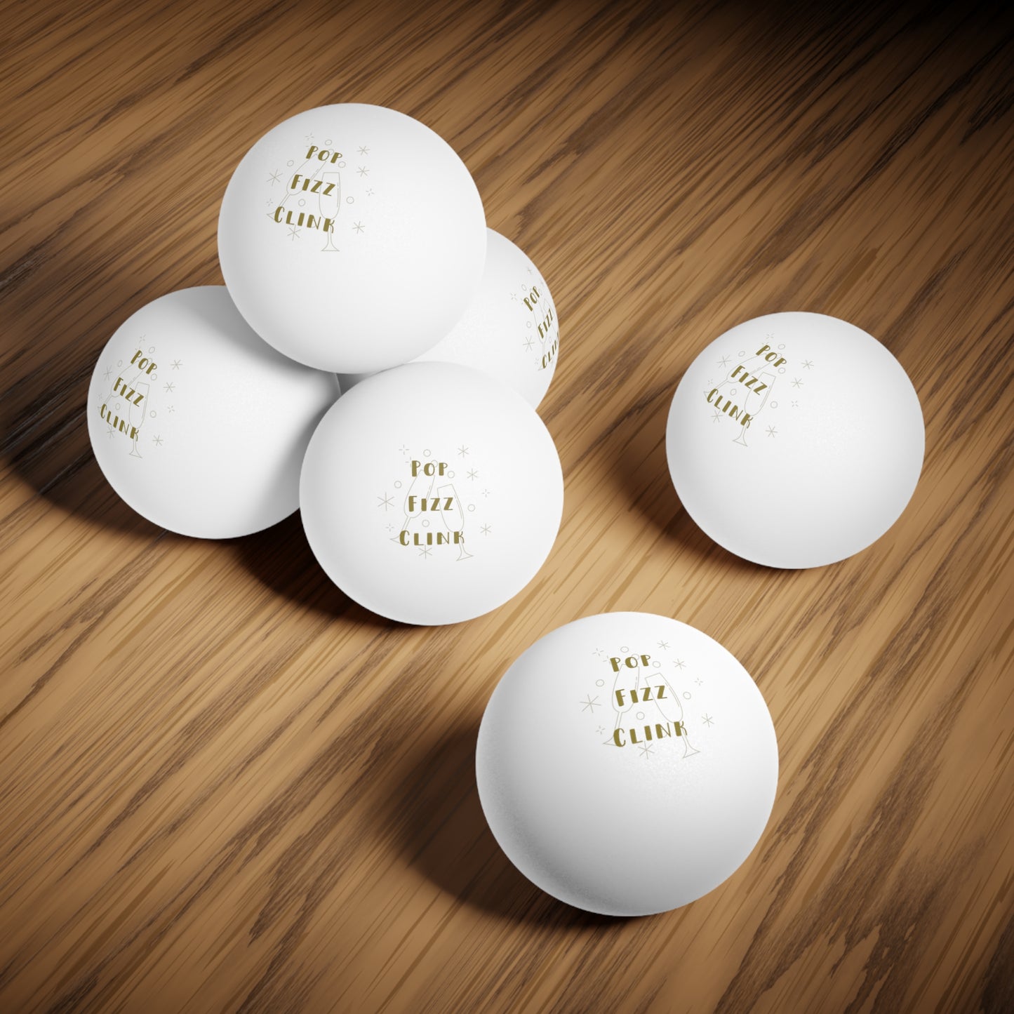 Pop Fizz Clink Beer Pong Balls, 6 pcs