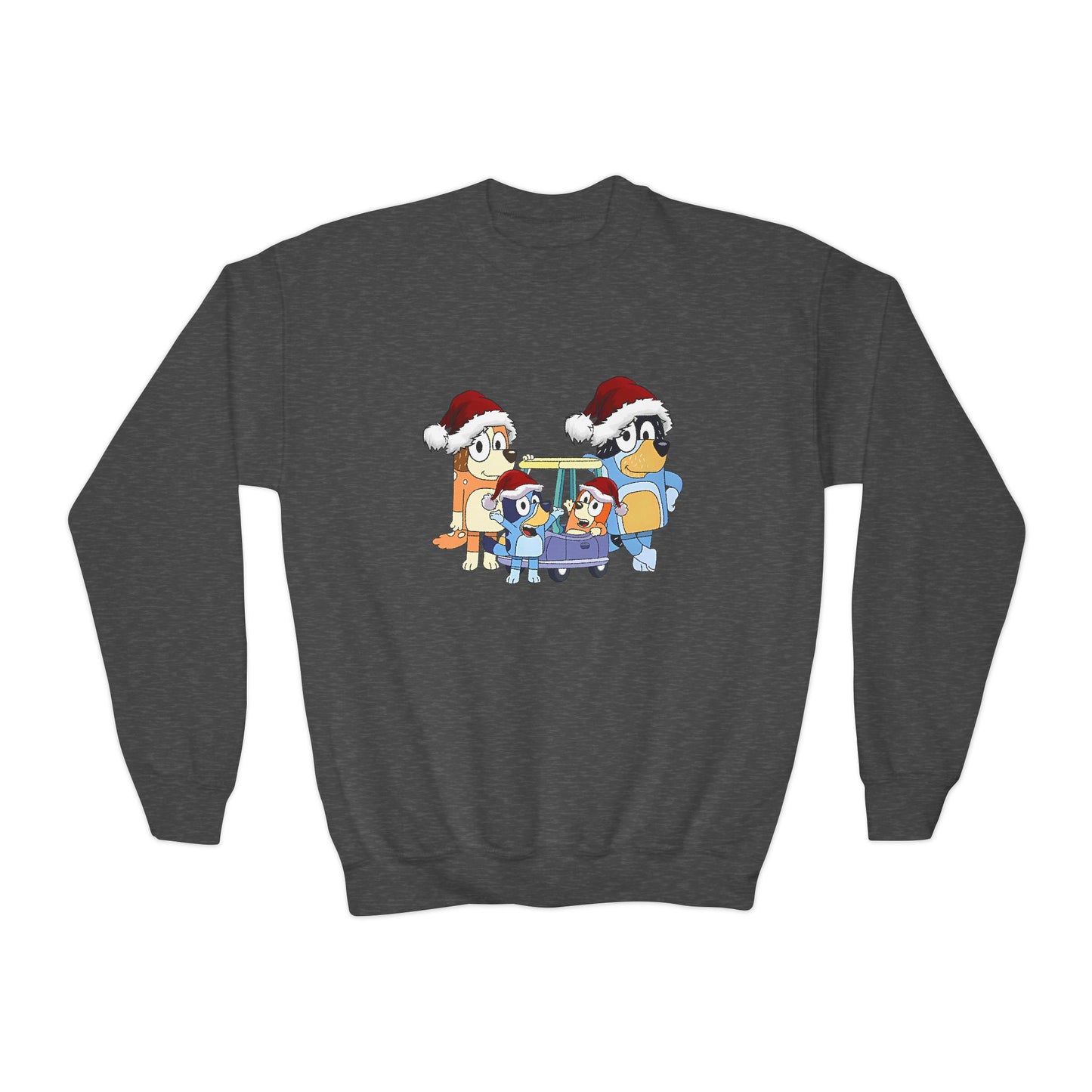 Heeler Family Christmas Youth Crewneck Sweatshirt
