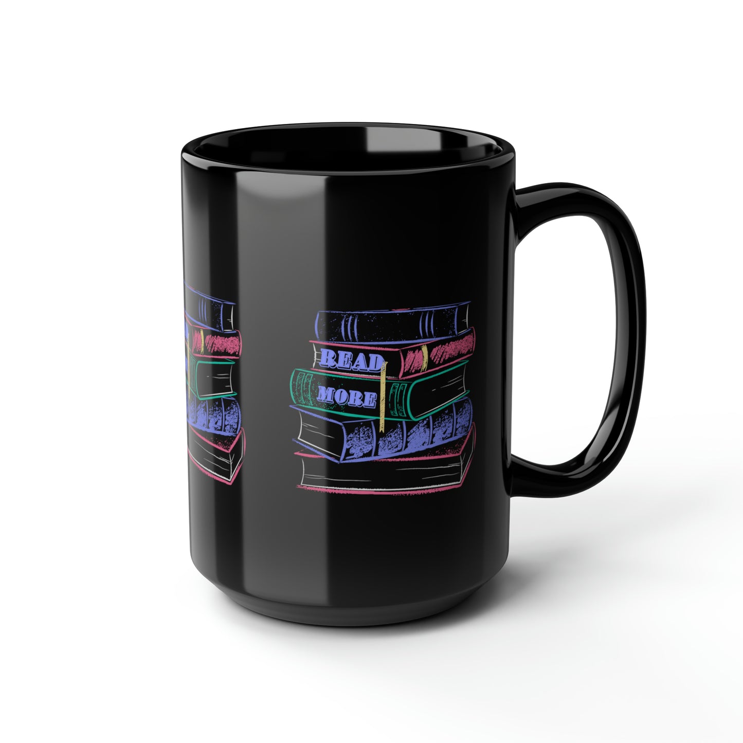 Read More Black Mug, 15oz