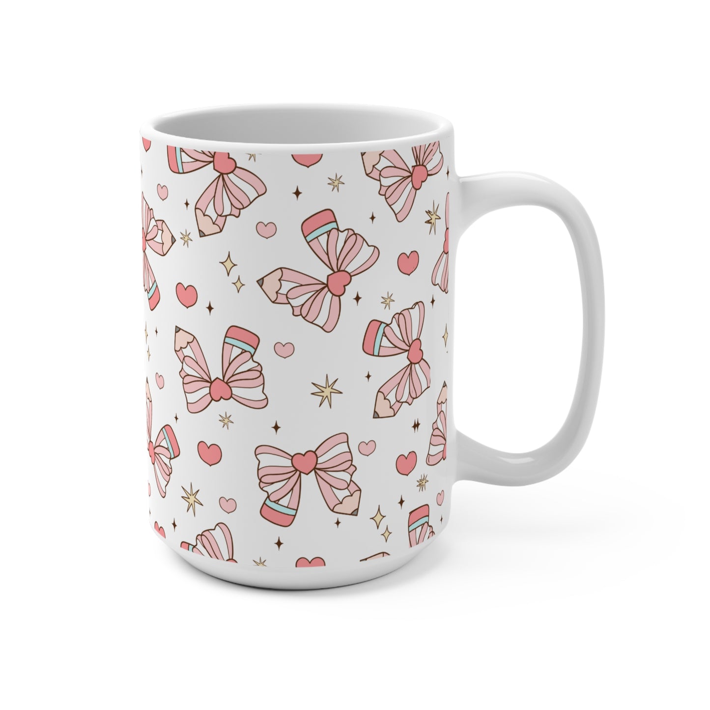 Pencil Shaped Bows Mug 15oz