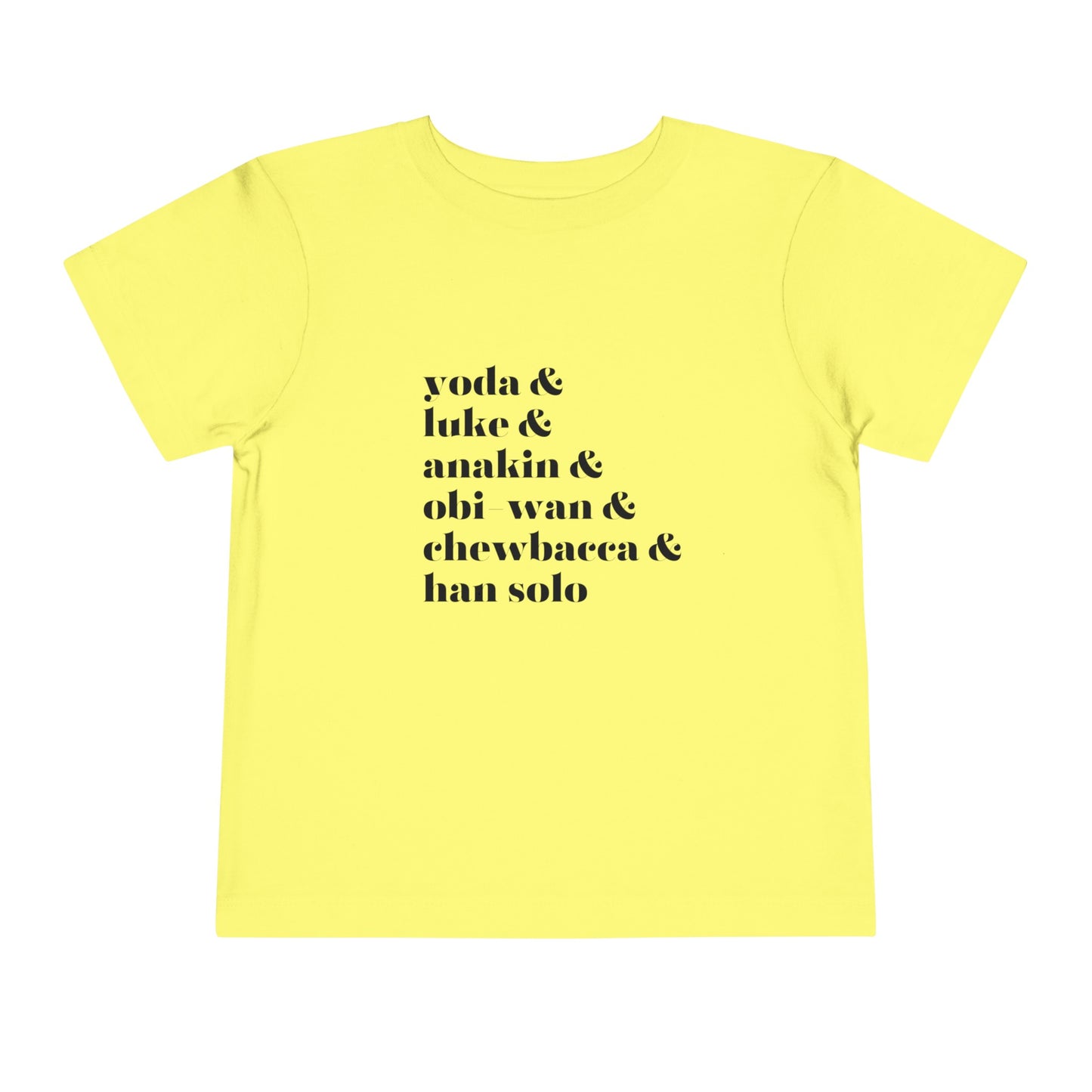 Yoda Luke Anakin Toddler Short Sleeve Tee