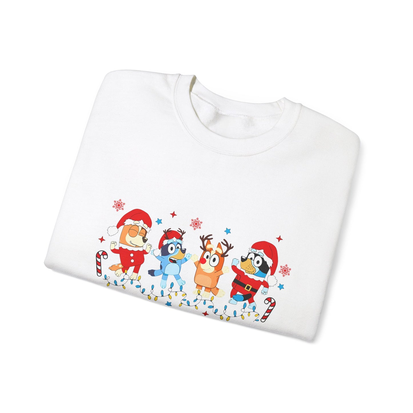 Heeler Family Dancing Christmas Unisex Heavy Blend™ Crewneck Sweatshirt