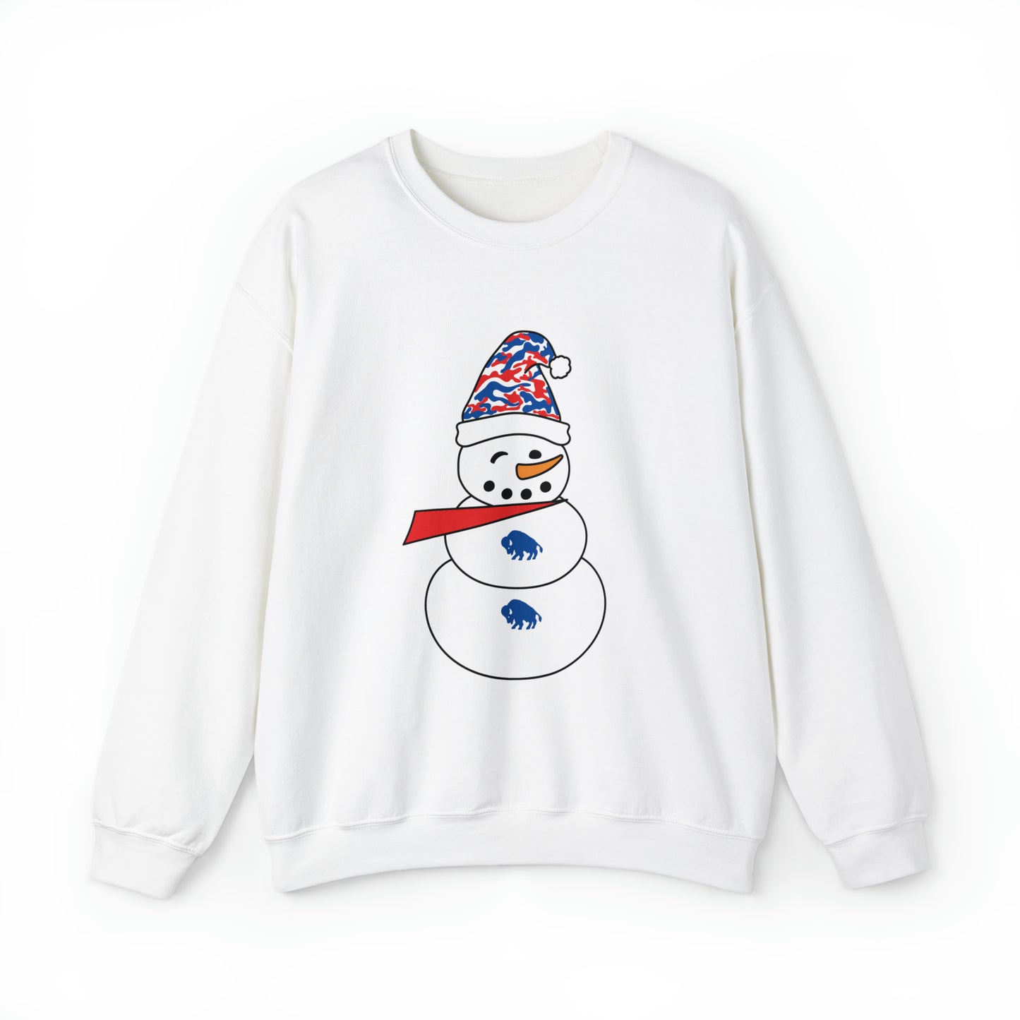 Buffalo Bills Snowman Unisex Heavy Blend™ Crewneck Sweatshirt