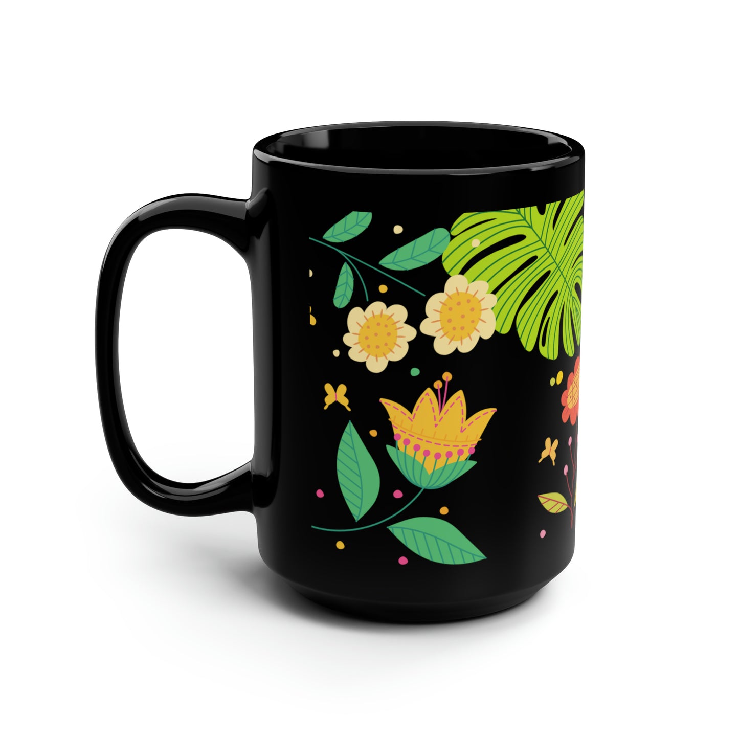 Crazy Plant Lady Black Mug, 15oz
