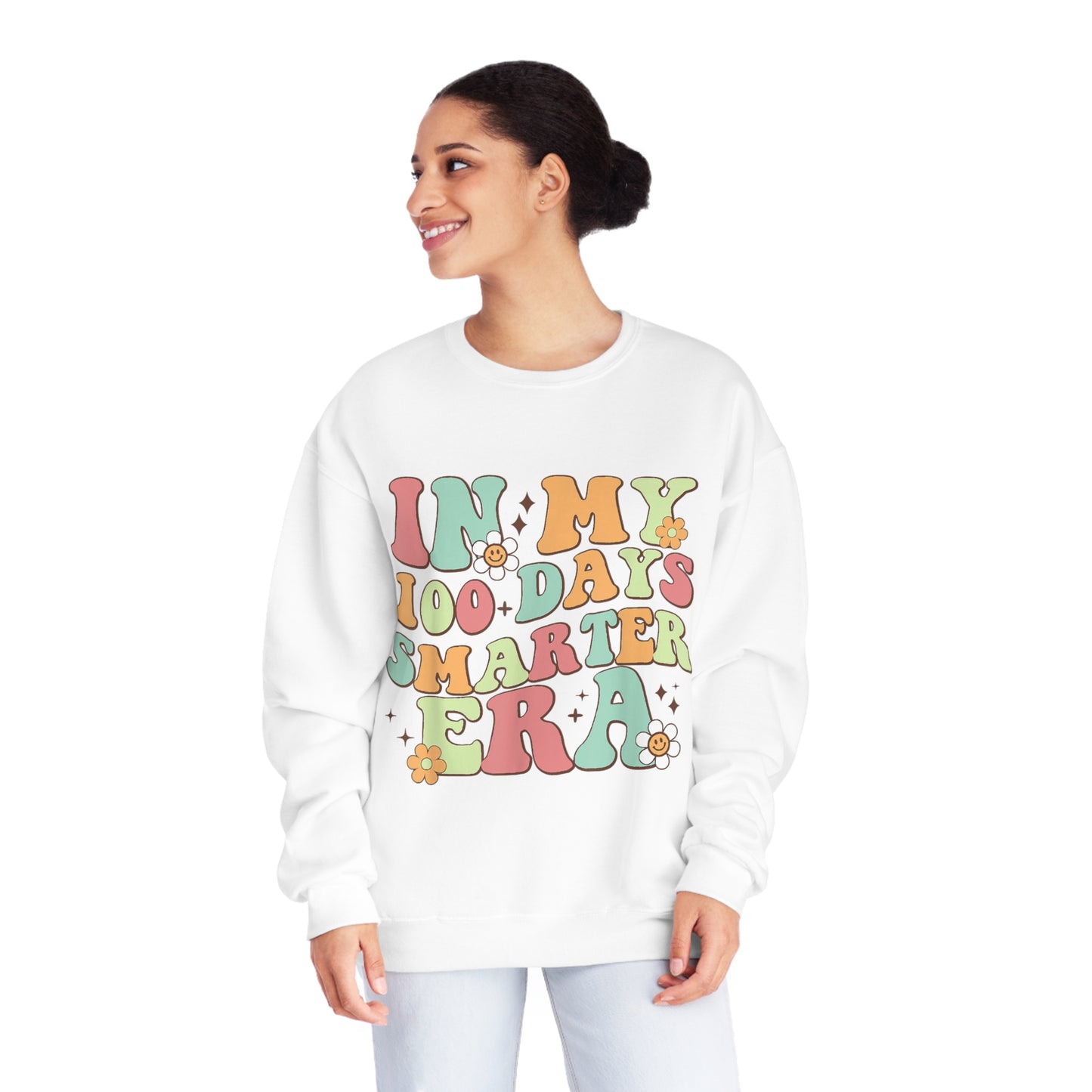 In My 100 Days Smarter Era Unisex NuBlend® Crewneck Sweatshirt