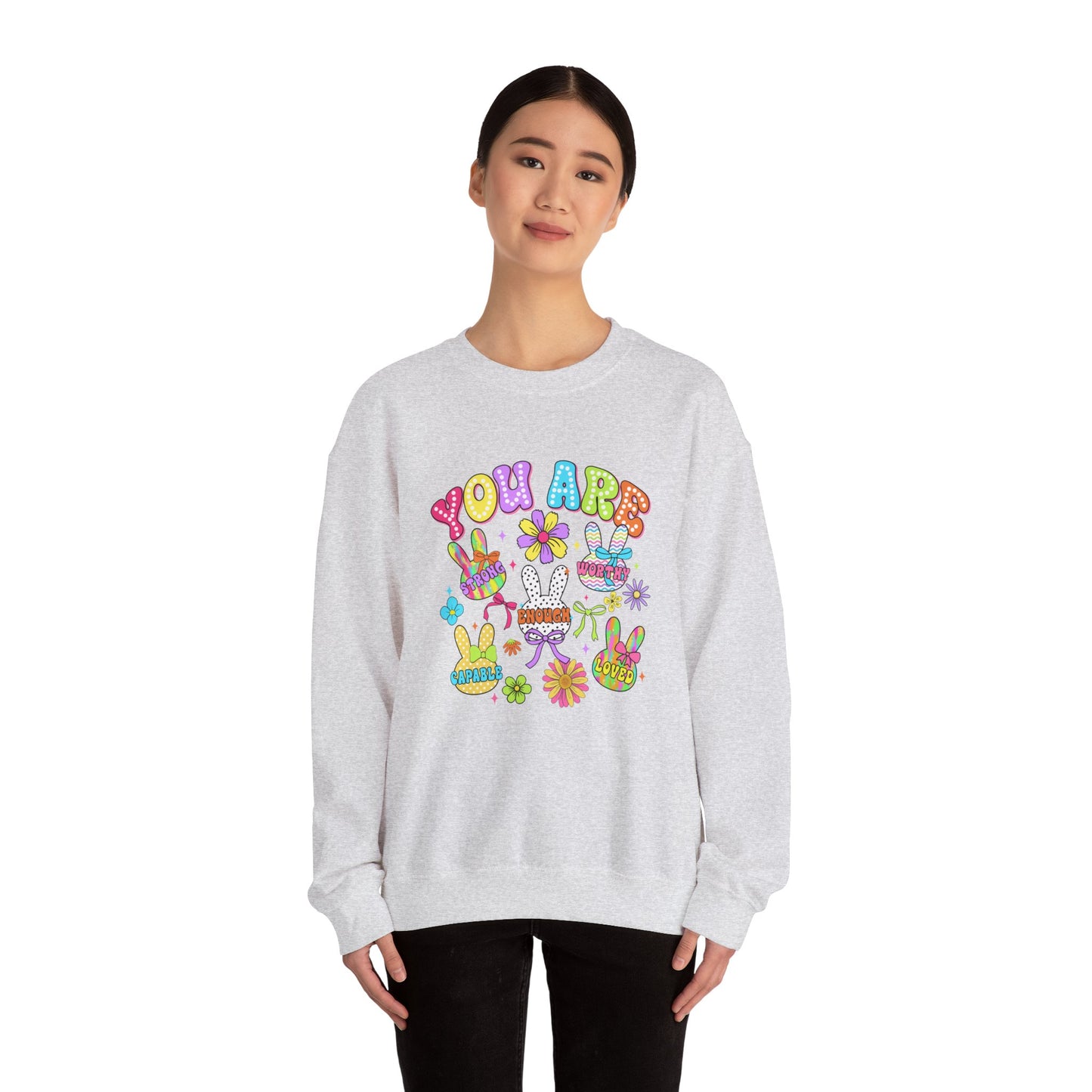 You Are Amazing Crewneck Sweatshirt - Colorful Unisex Heavy Blend™