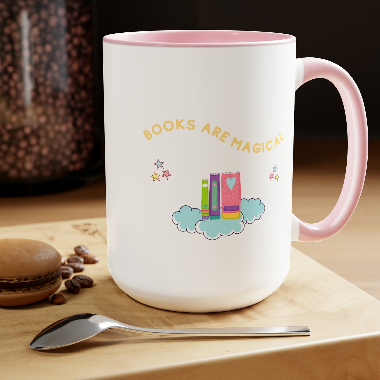 Books are Magical Two-Tone Coffee Mugs, 15oz