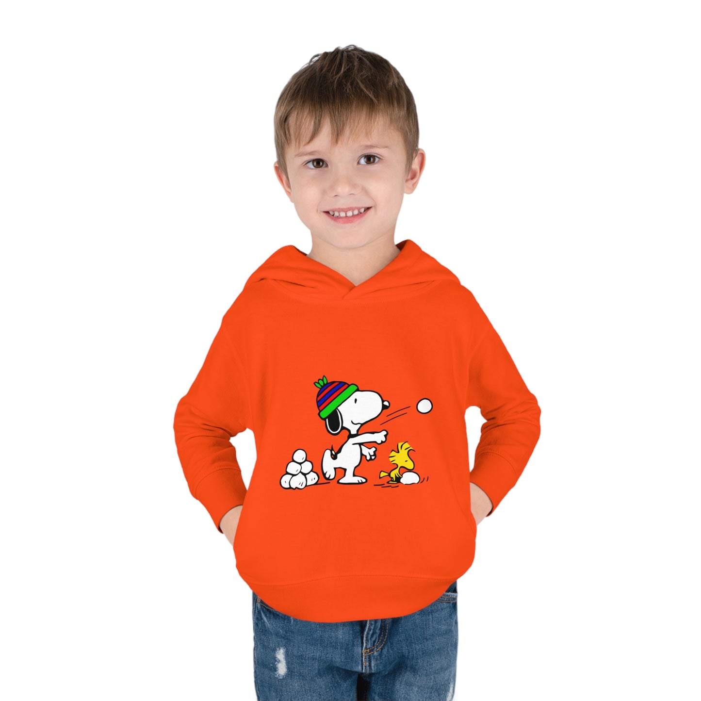 Snoopy Snowballs Toddler Pullover Fleece Hoodie