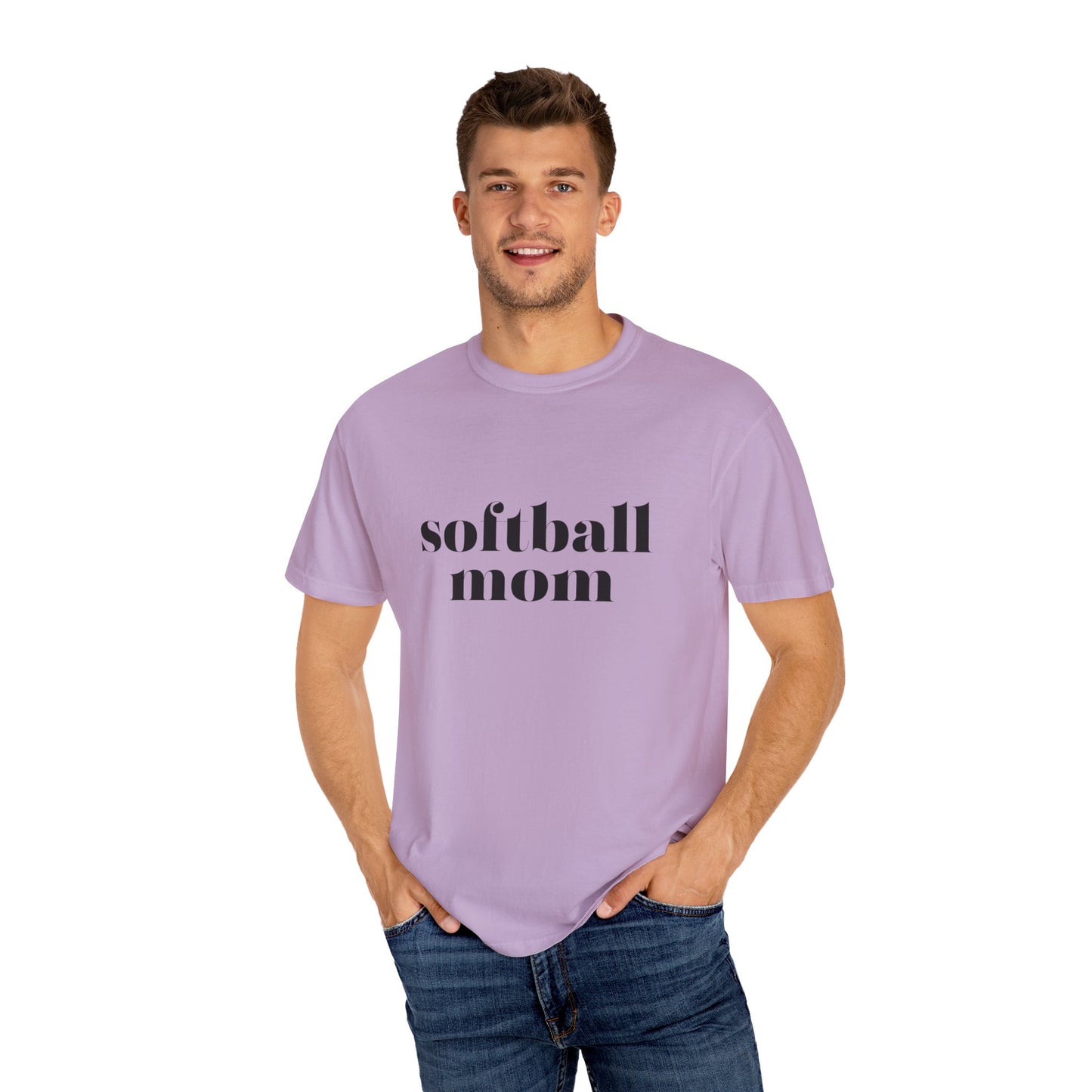Softball Mom Unisex Garment-Dyed T-shirt