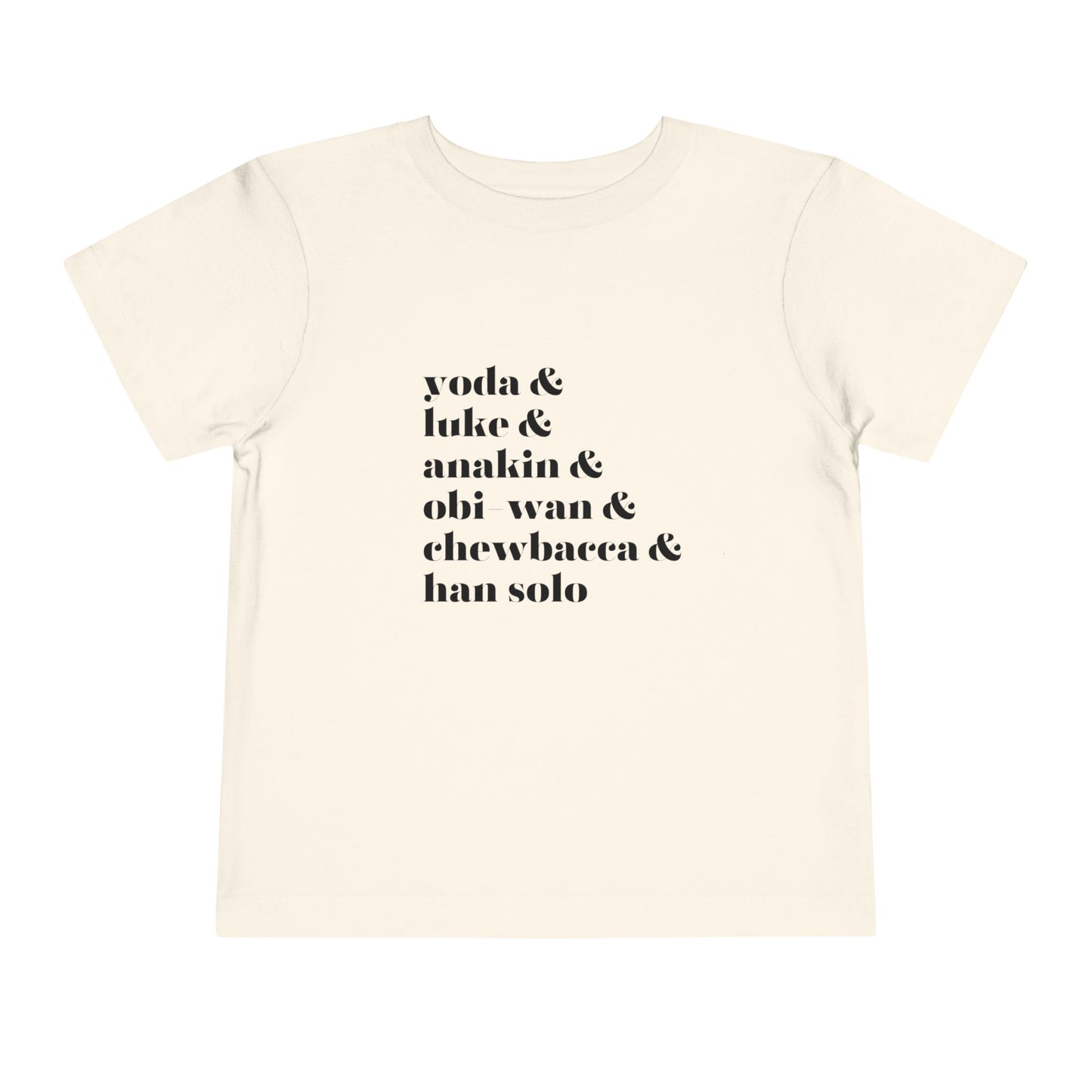 Yoda Luke Anakin Toddler Short Sleeve Tee