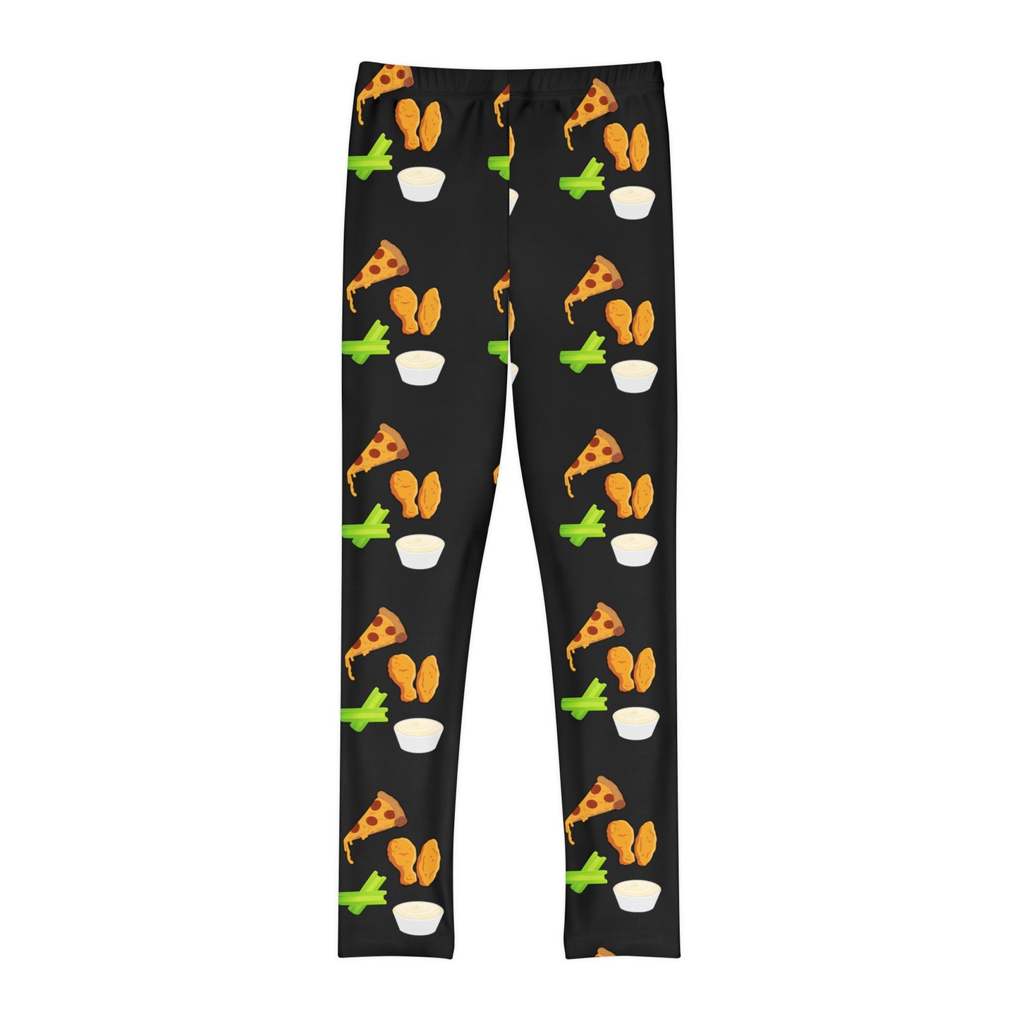 Pizza Wing Celery Bleu Cheese Youth Full-Length Leggings (AOP)