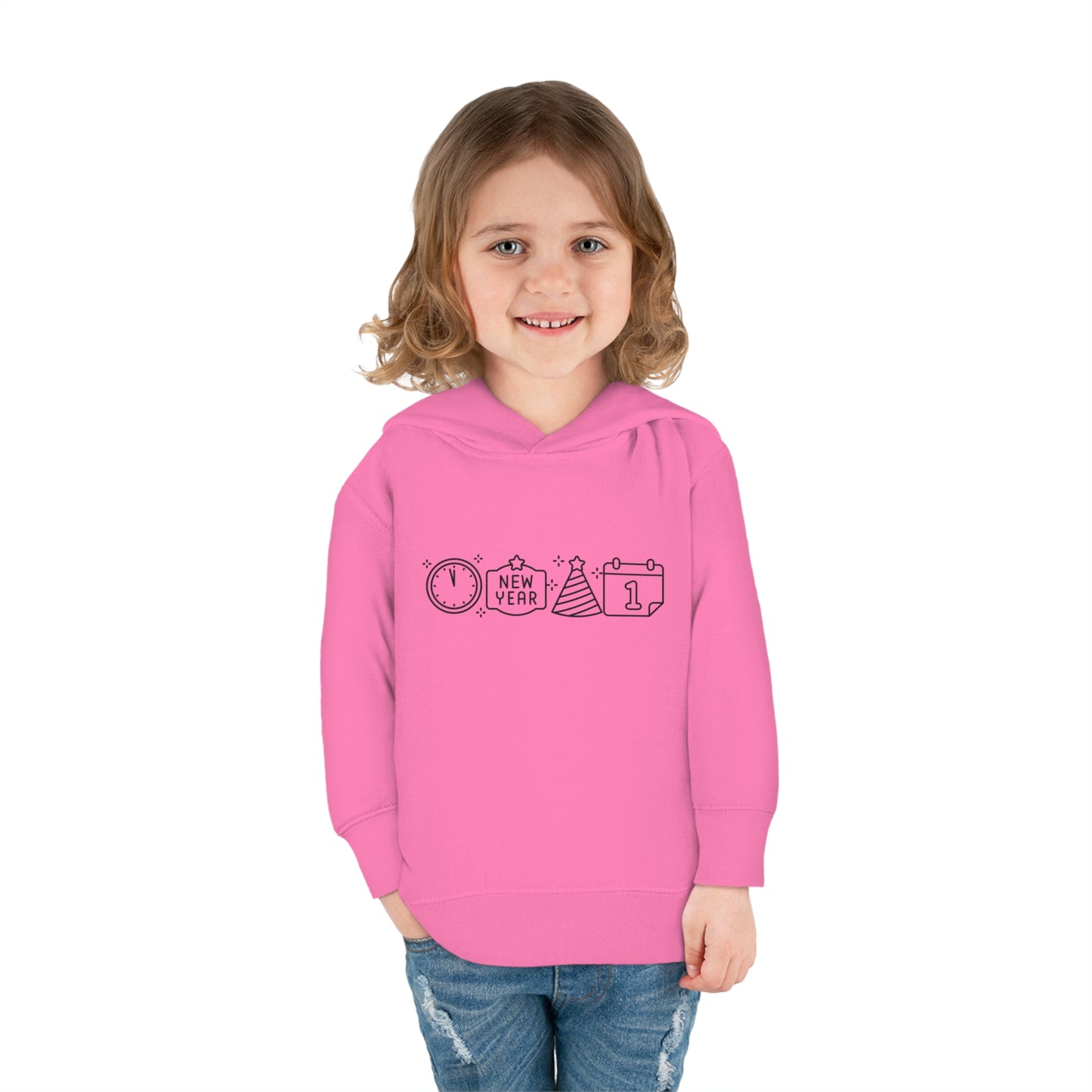 Simple New Years Symbols Toddler Pullover Fleece Hoodie
