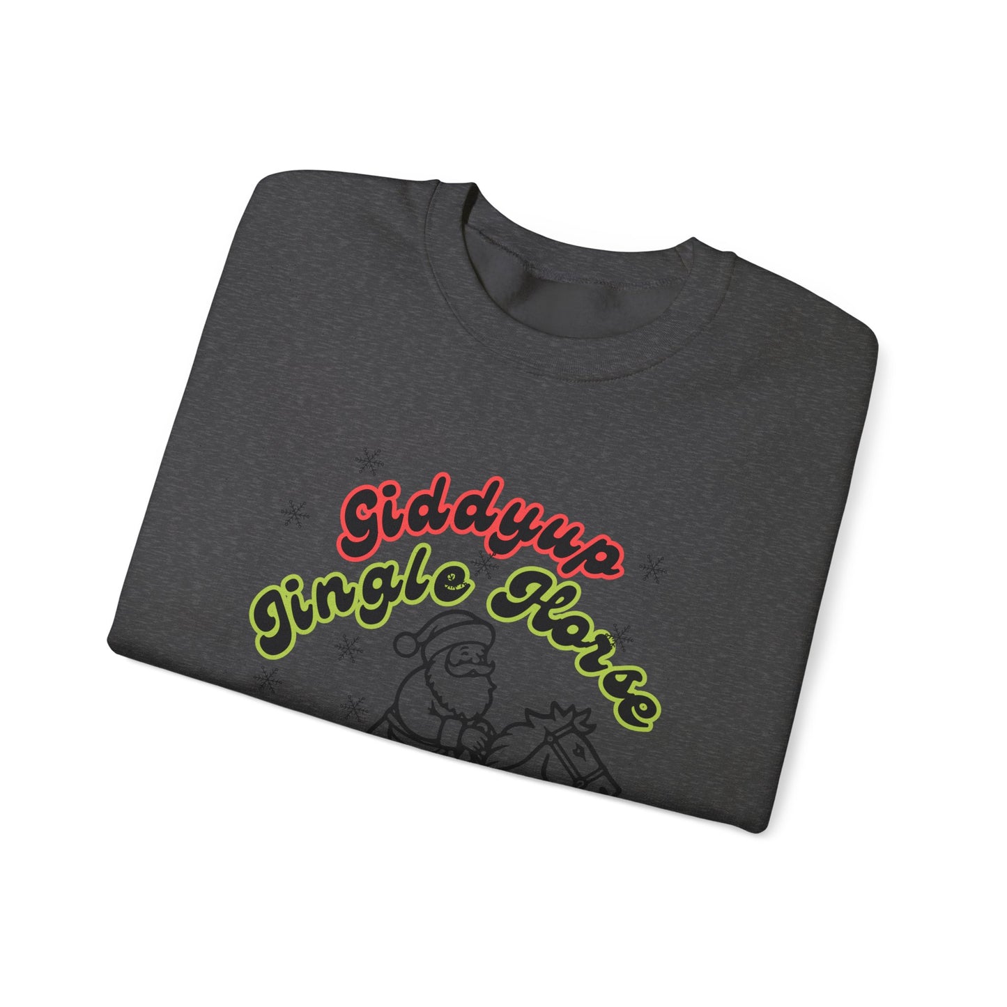 Giddyup Jingle Horse Unisex Heavy Blend™ Crewneck Sweatshirt