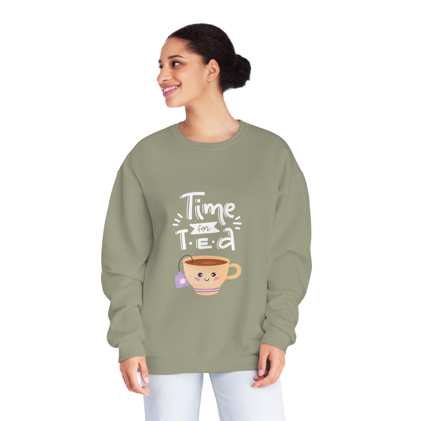 Time for Tea One Teacup Unisex NuBlend® Crewneck Sweatshirt