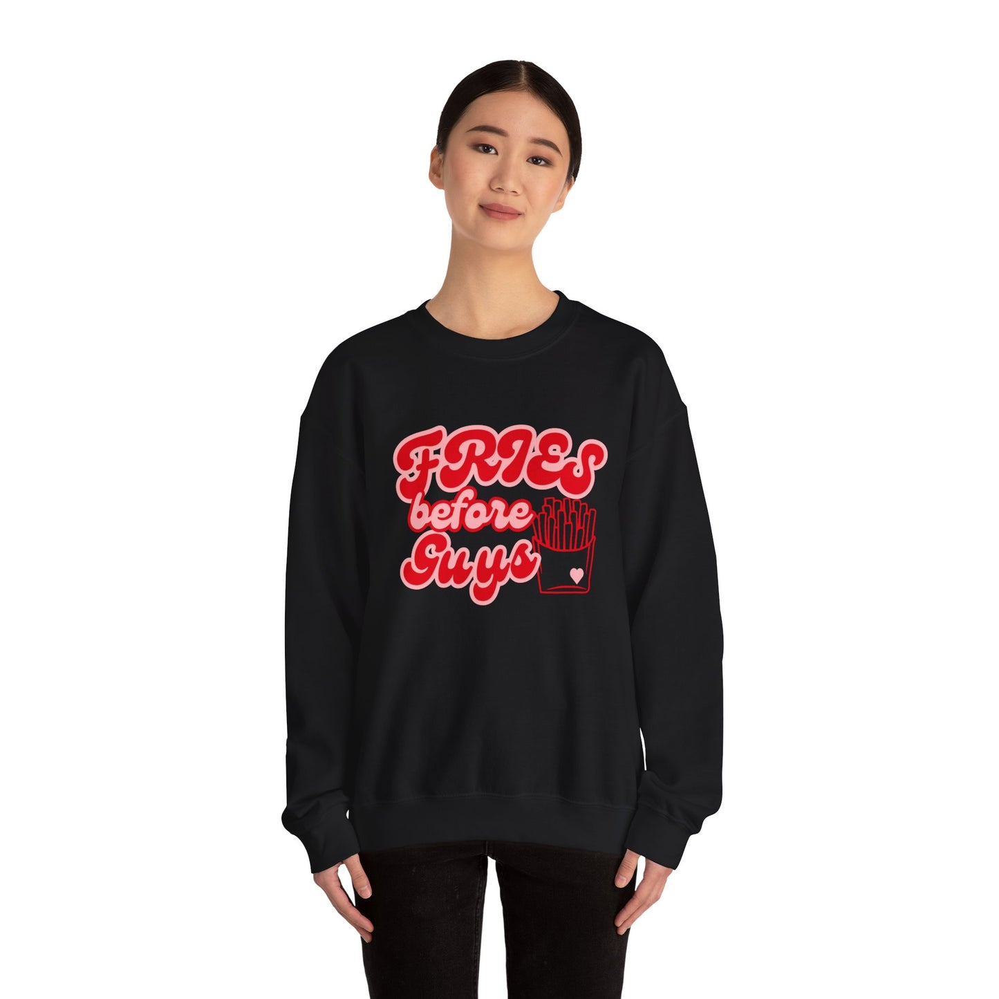Fries Before Guys Unisex Heavy Blend™ Crewneck Sweatshirt