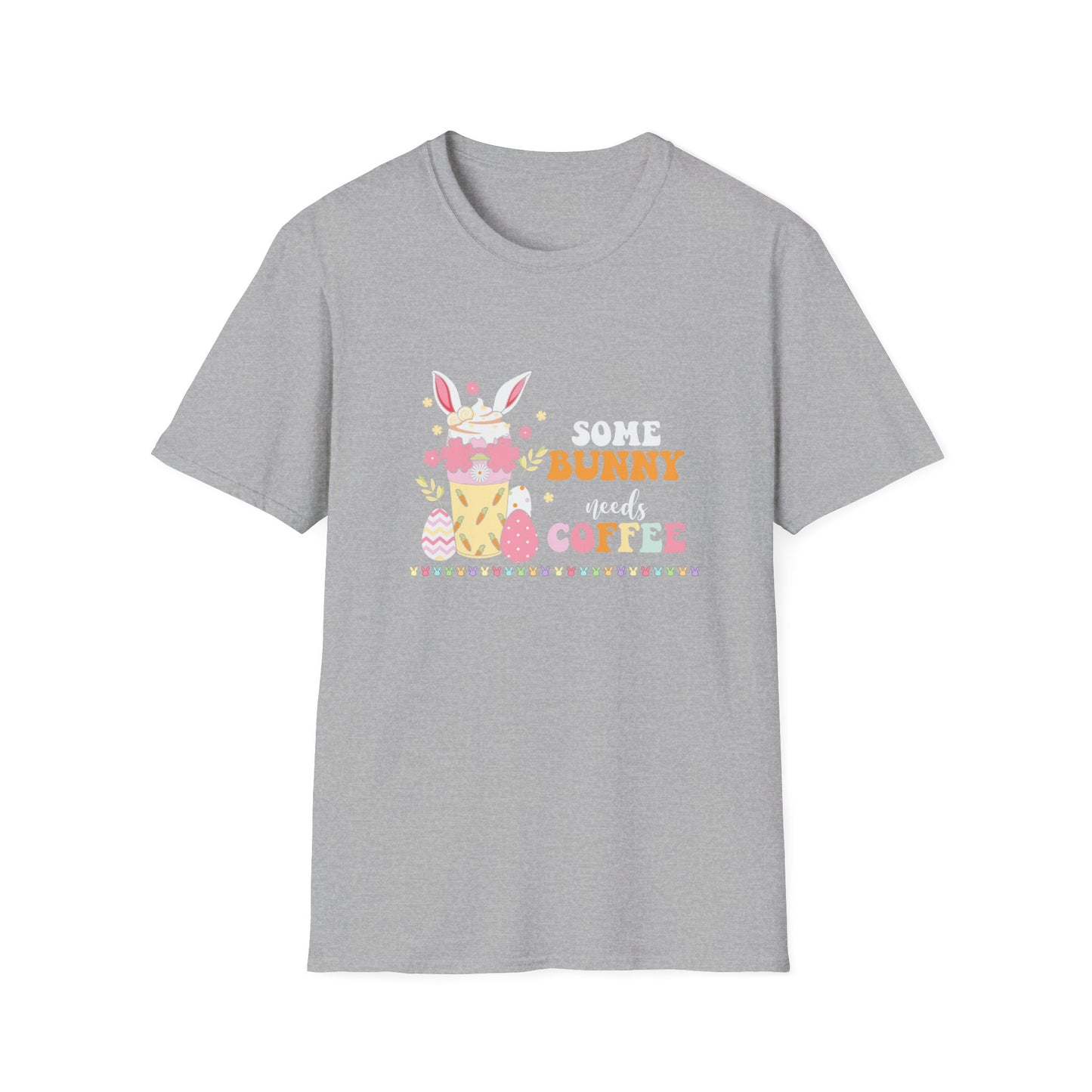 Some Bunny Needs Coffee Unisex Softstyle T-Shirt