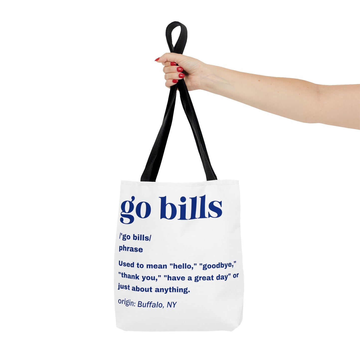 Go Bills Definition Blue Tote Bag (AOP)