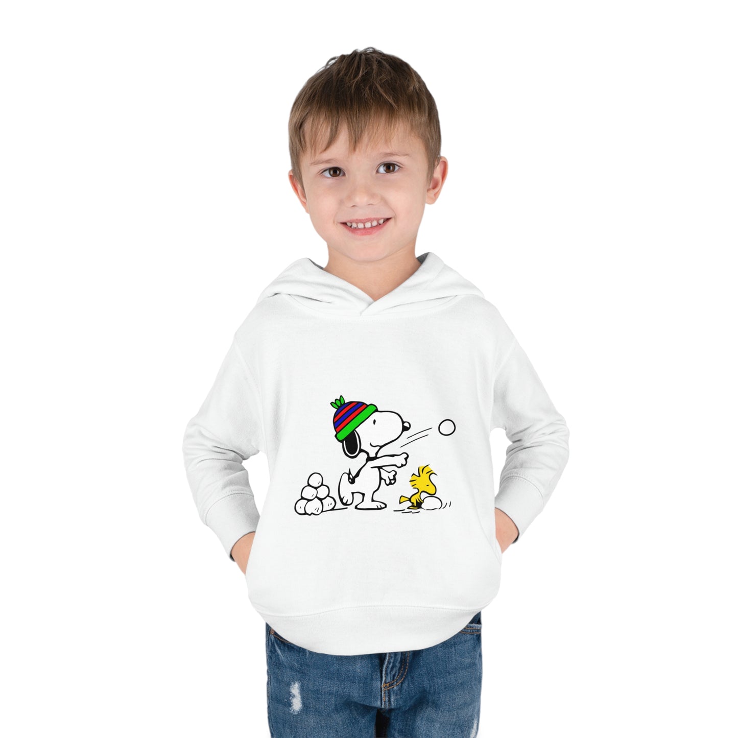Snoopy Snowballs Toddler Pullover Fleece Hoodie