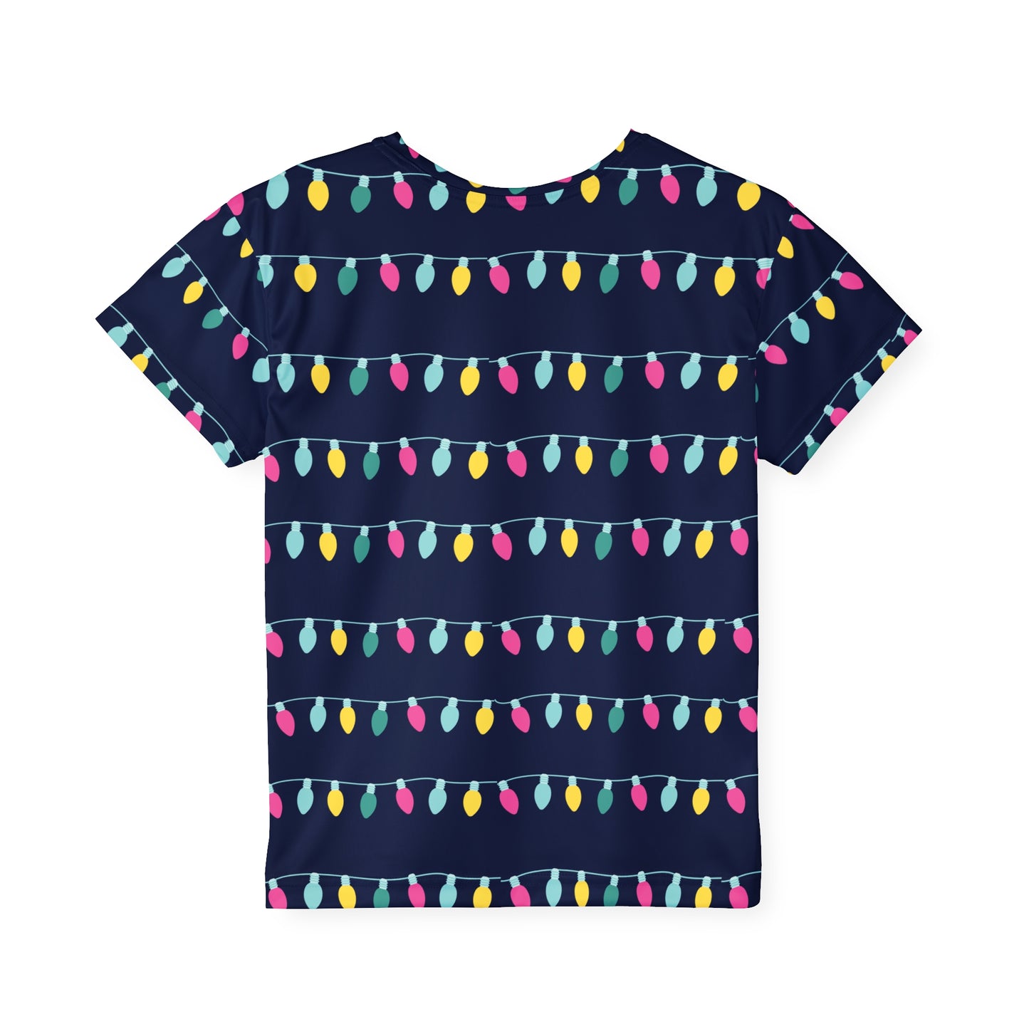Christmas Lights Kids Jersey Knit Pajama Top