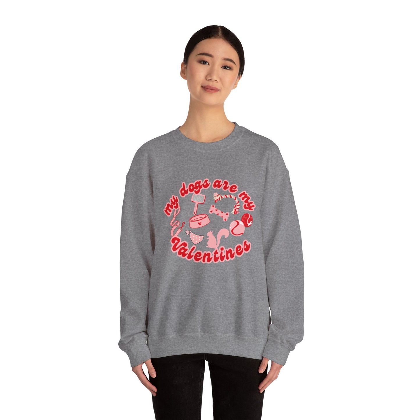 My Dogs Are My Valentines Unisex Heavy Blend™ Crewneck Sweatshirt