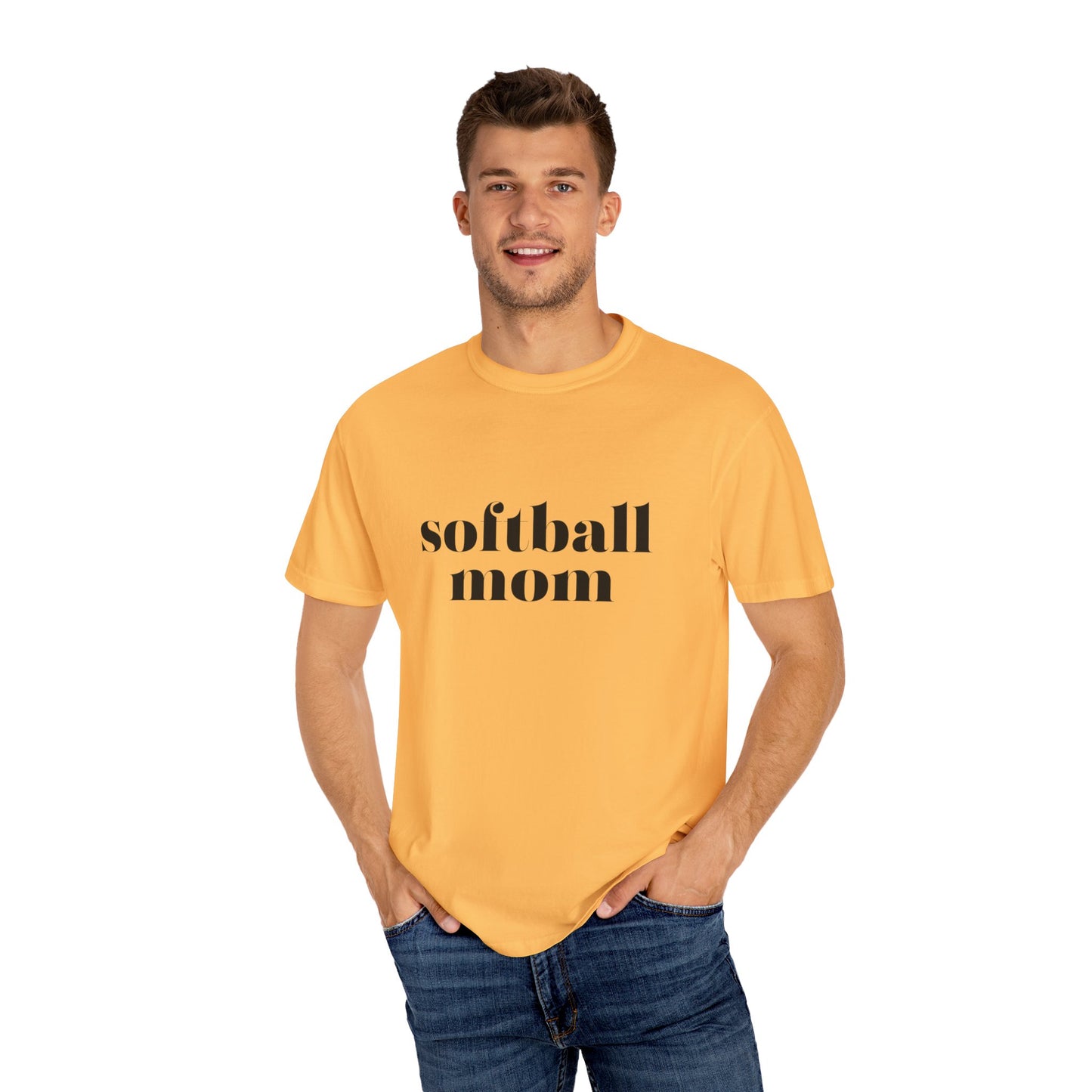 Softball Mom Unisex Garment-Dyed T-shirt