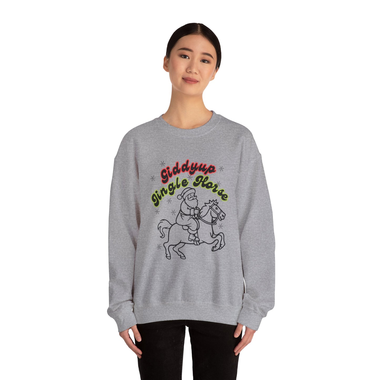 Giddyup Jingle Horse Unisex Heavy Blend™ Crewneck Sweatshirt