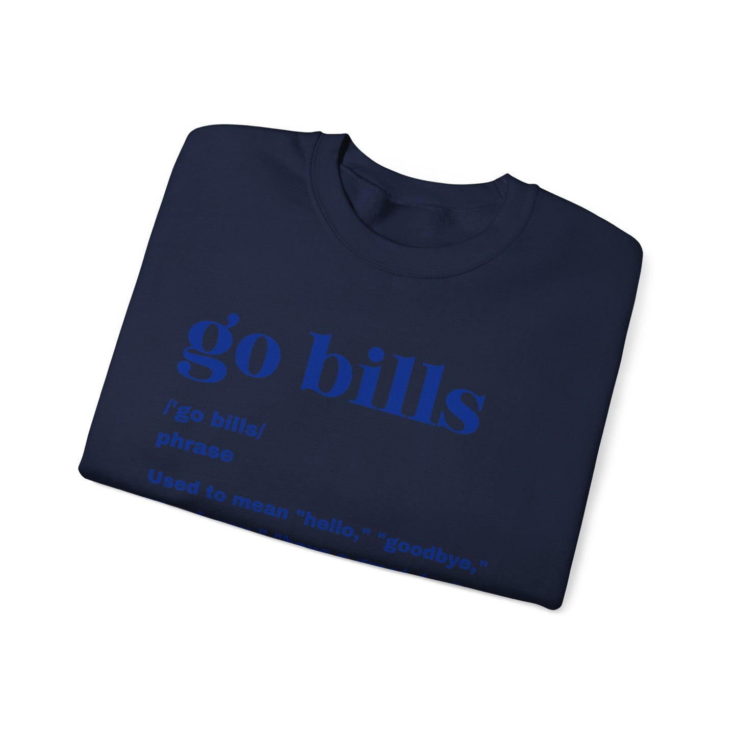 Go Bills Blue Unisex Heavy Blend™ Crewneck Sweatshirt