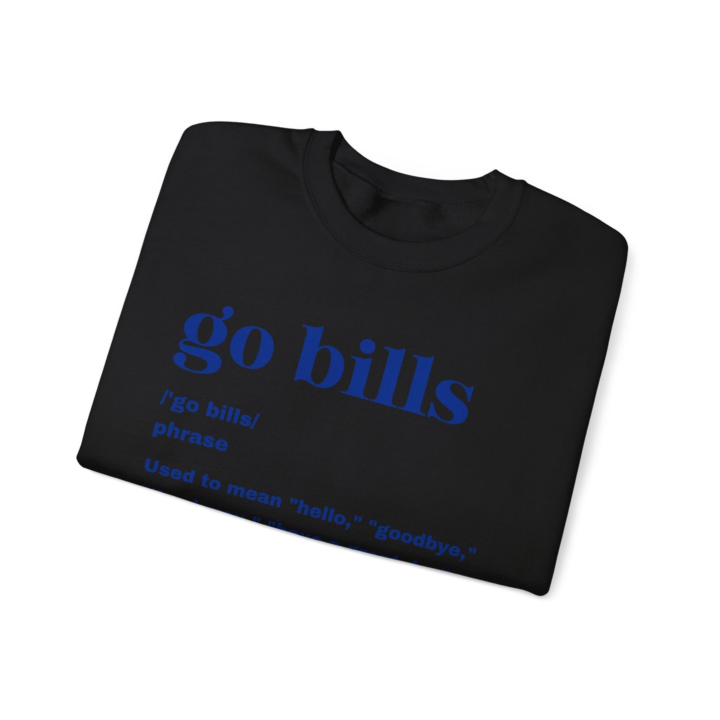 Go Bills Blue Unisex Heavy Blend™ Crewneck Sweatshirt