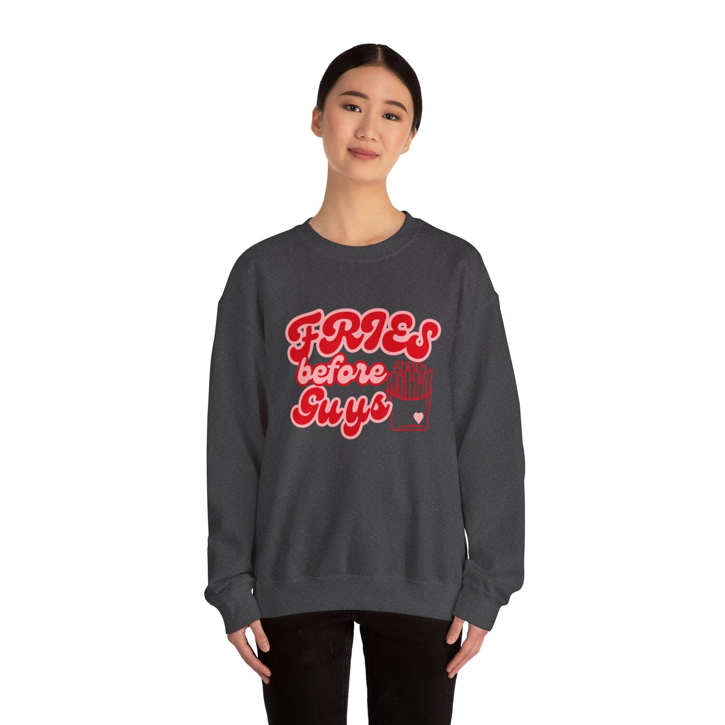 Fries Before Guys Unisex Heavy Blend™ Crewneck Sweatshirt