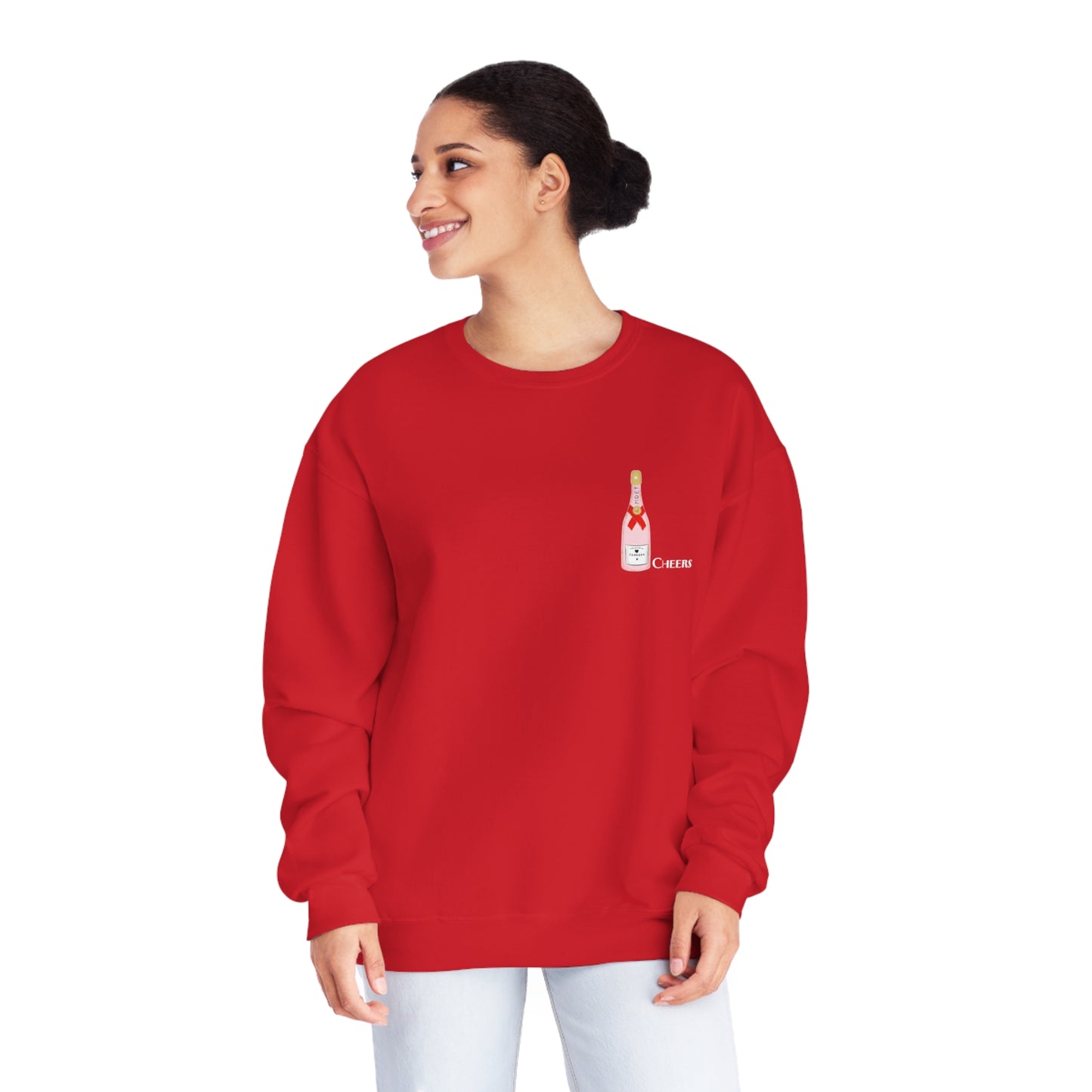 Cheers Champagne Bottle Unisex NuBlend® Crewneck Sweatshirt
