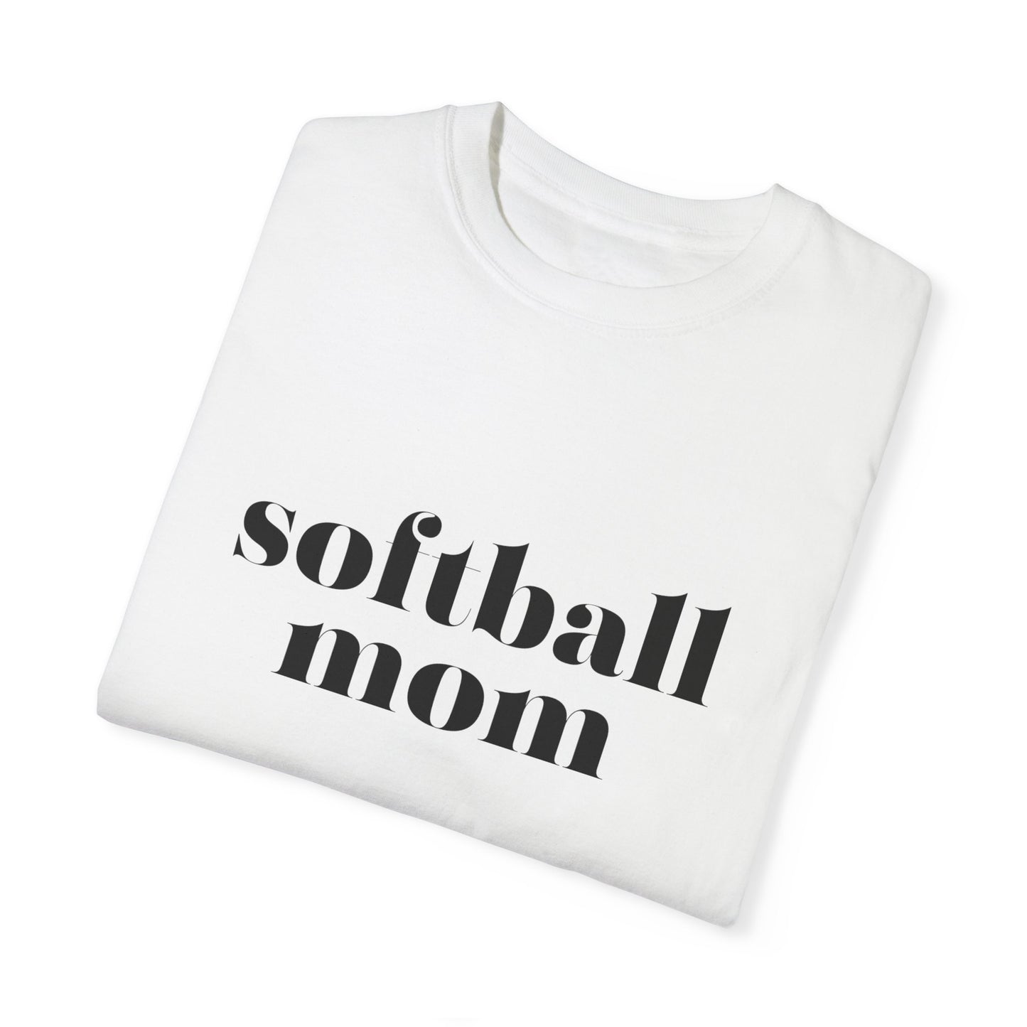 Softball Mom Unisex Garment-Dyed T-shirt