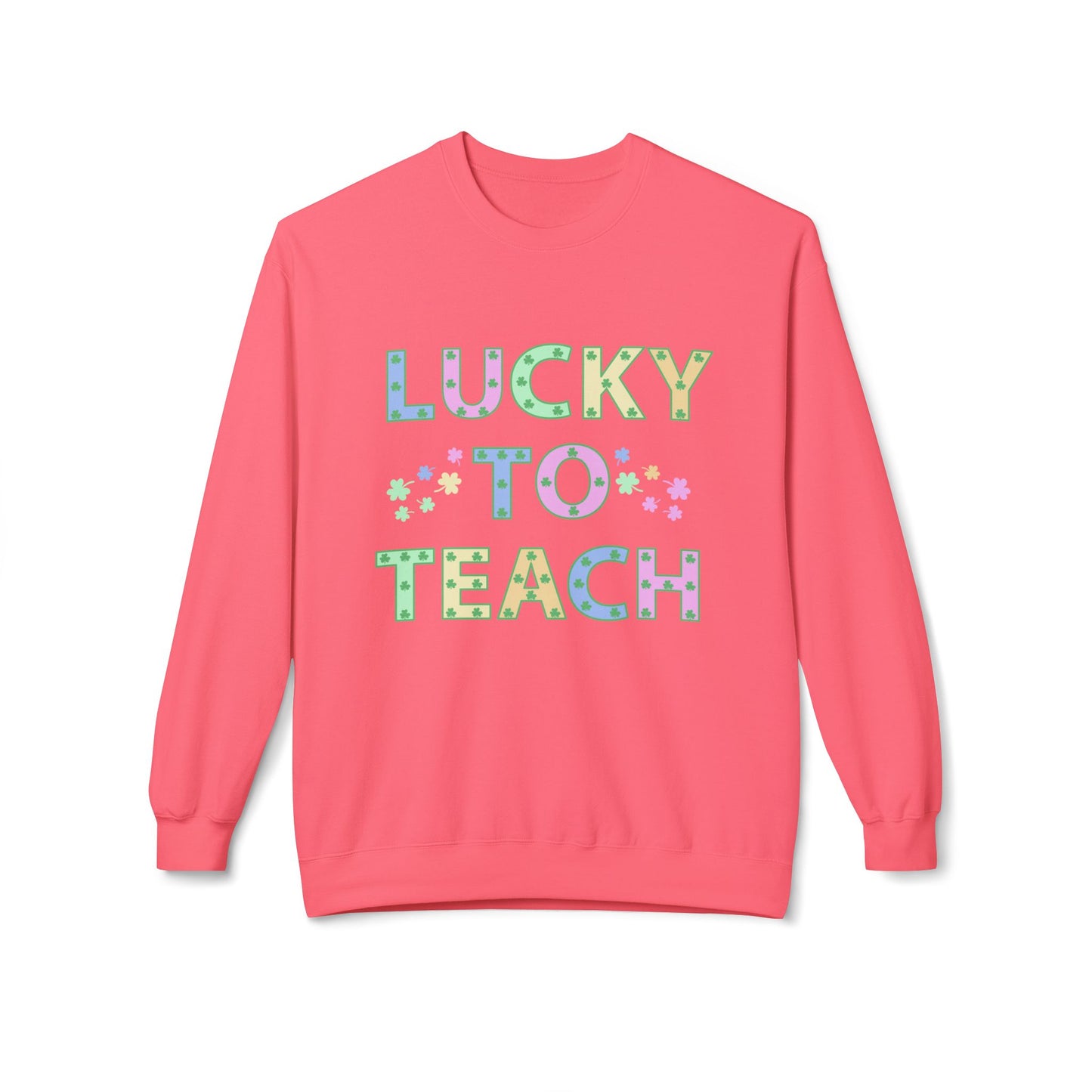 Lucky to Teach Unisex Midweight Softstyle Fleece Crewneck Sweatshirt