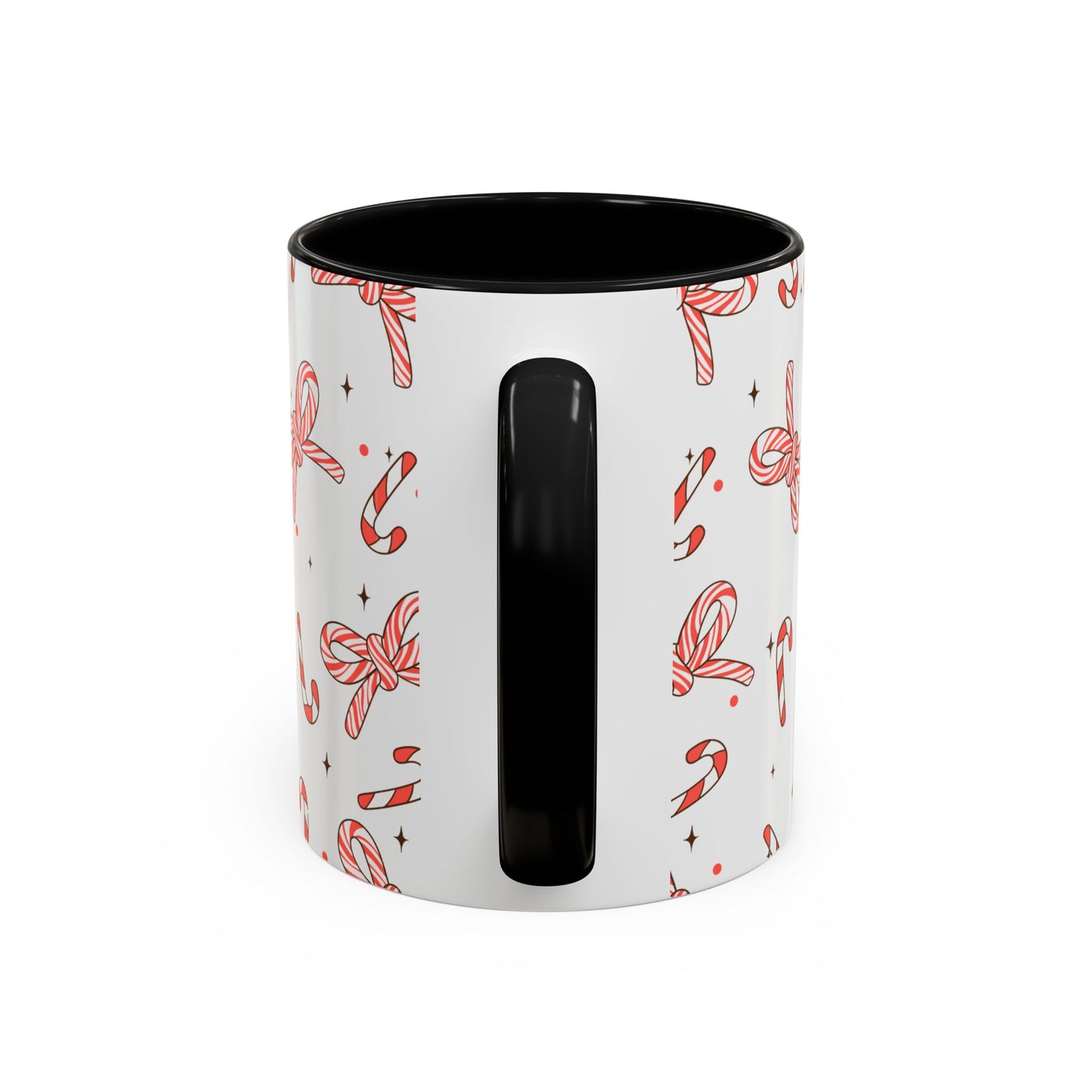 Candy Cane Ribbons Accent Coffee Mug (11, 15oz)