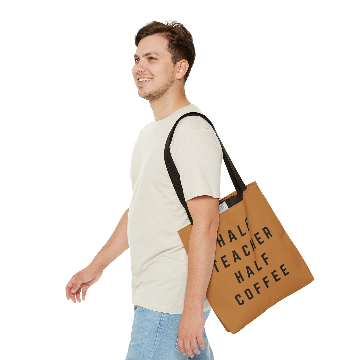 Half Teacher Half Coffee Tote Bag (AOP)