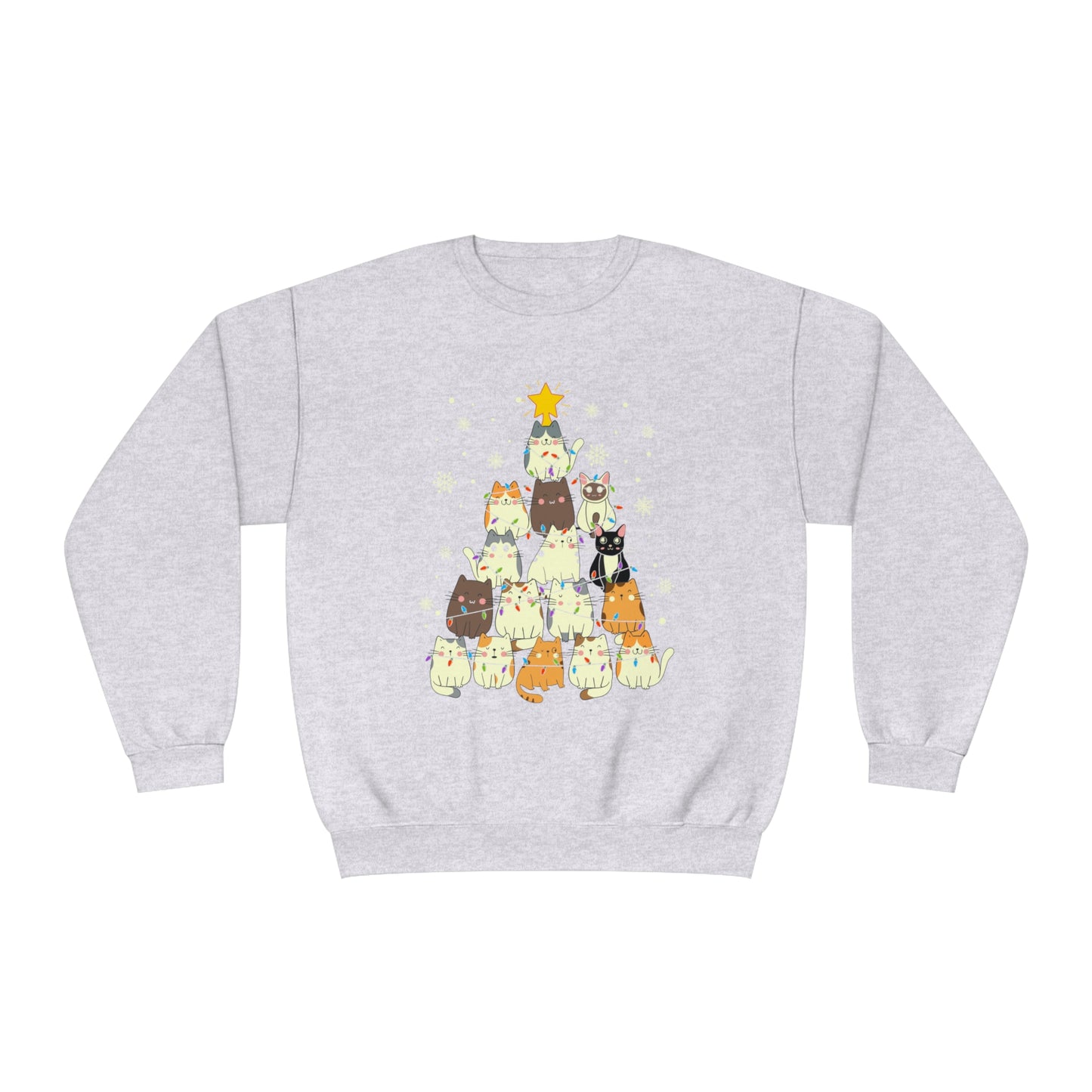 Cat Christmas Tree Unisex NuBlend® Crewneck Sweatshirt