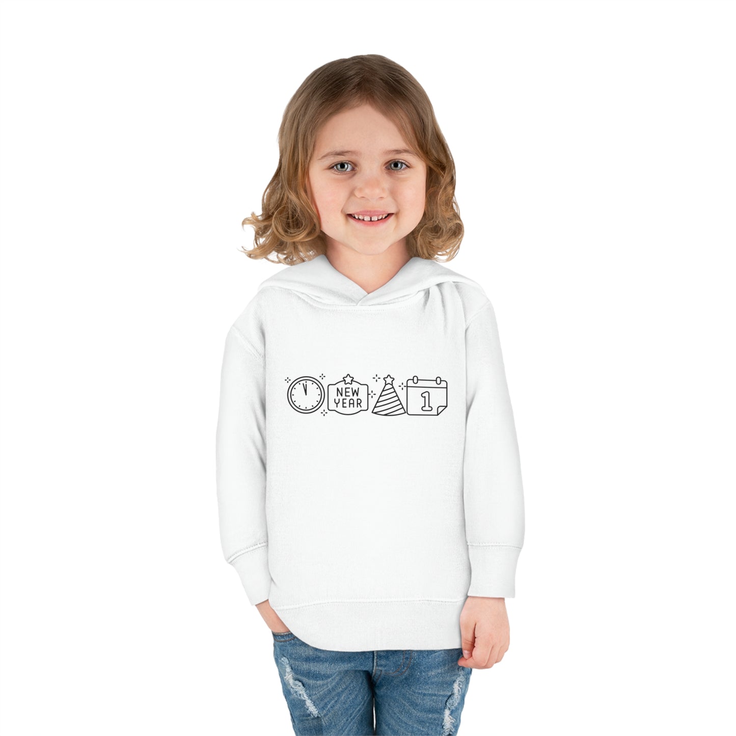 Simple New Years Symbols Toddler Pullover Fleece Hoodie