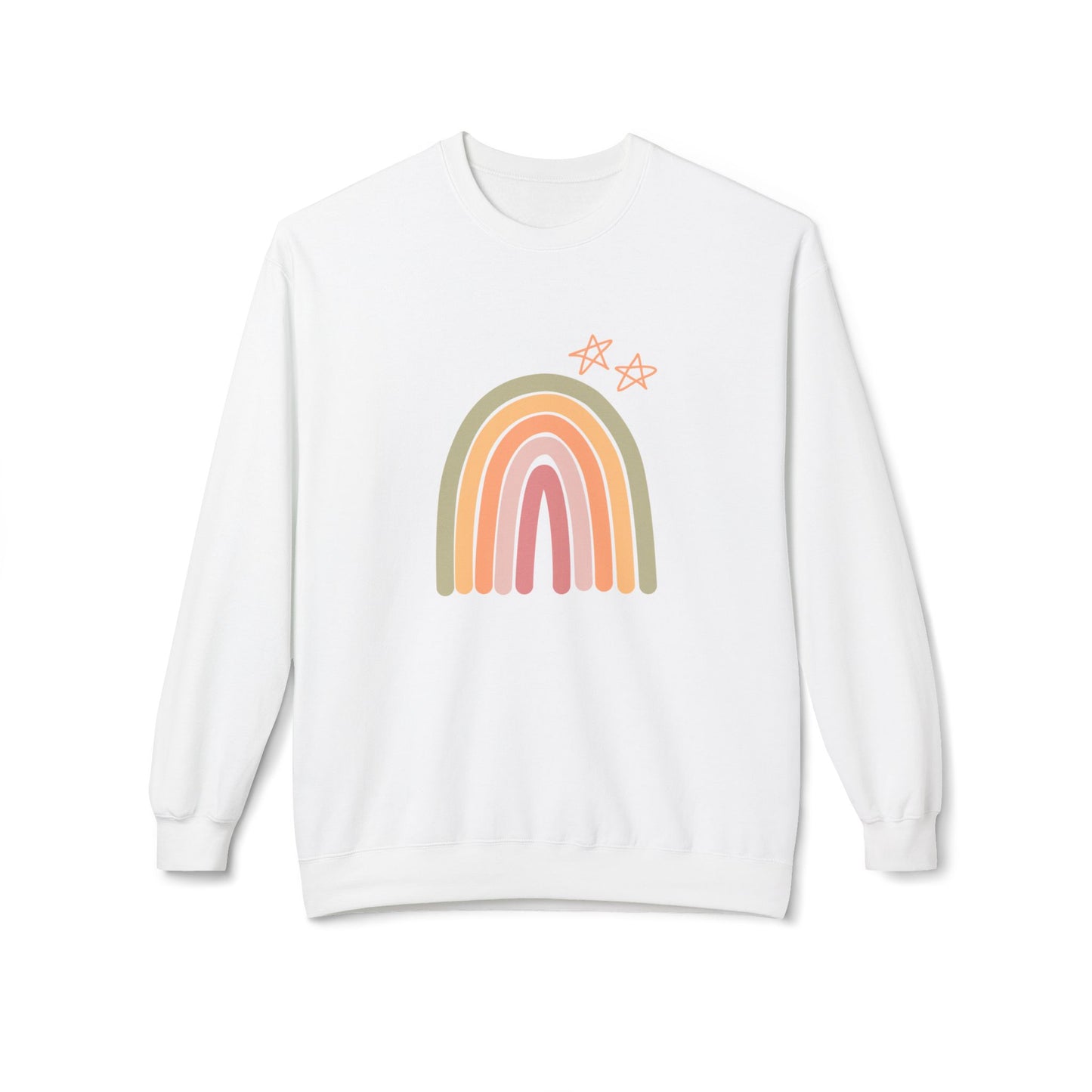 Rainbow Unisex Midweight Softstyle Fleece Crewneck Sweatshirt